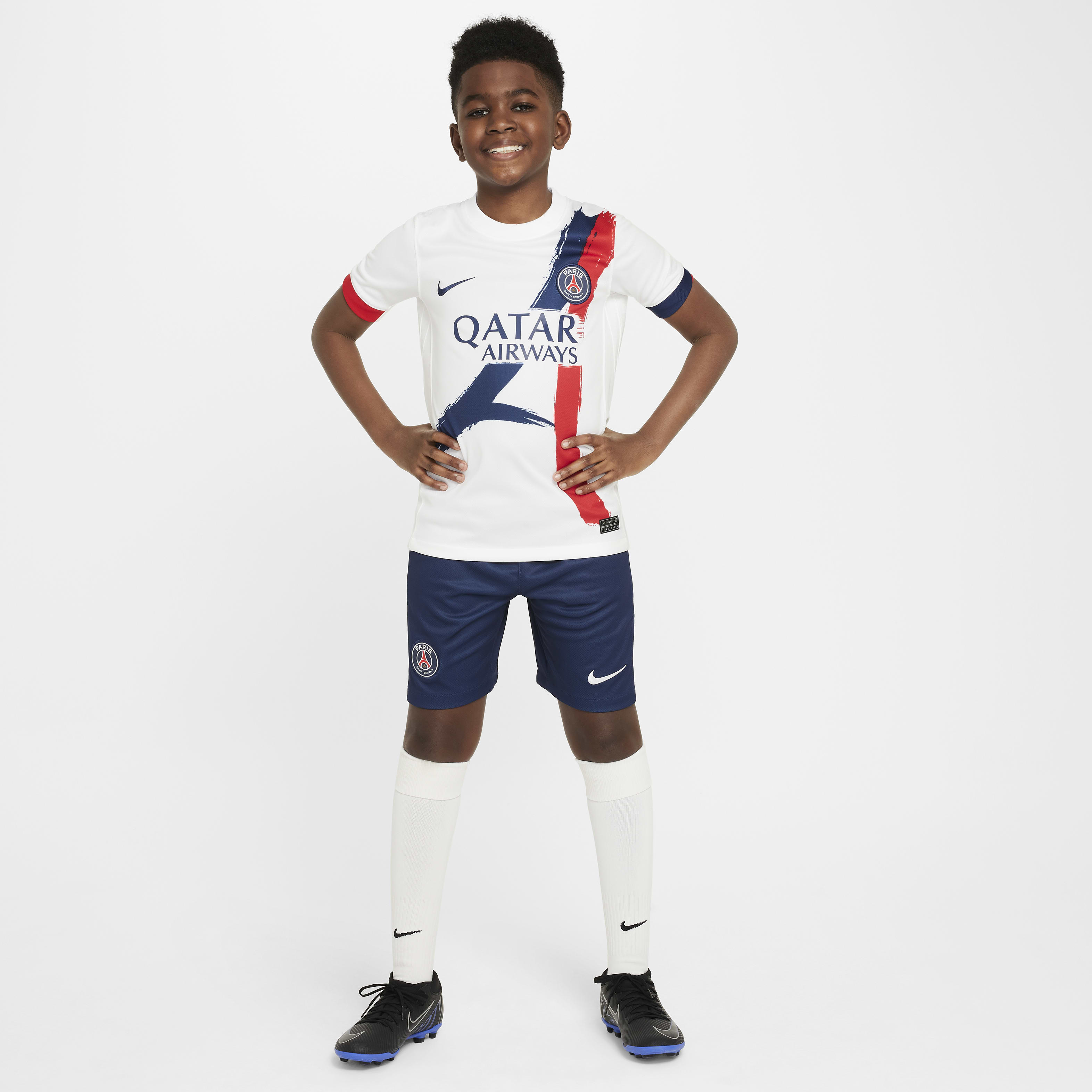 Paris Saint-Germain 2024/25 Stadium Away Big Kids' Nike Dri-FIT Soccer Replica Jersey