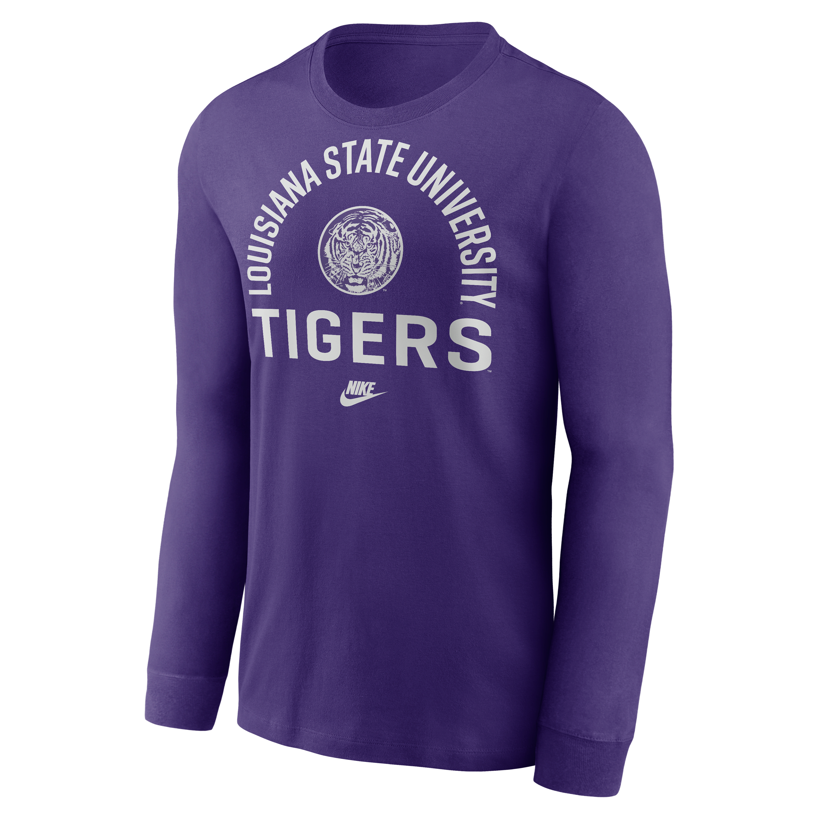 LSU Legacy Arched Logo Men's Nike College Long-Sleeve T-Shirt