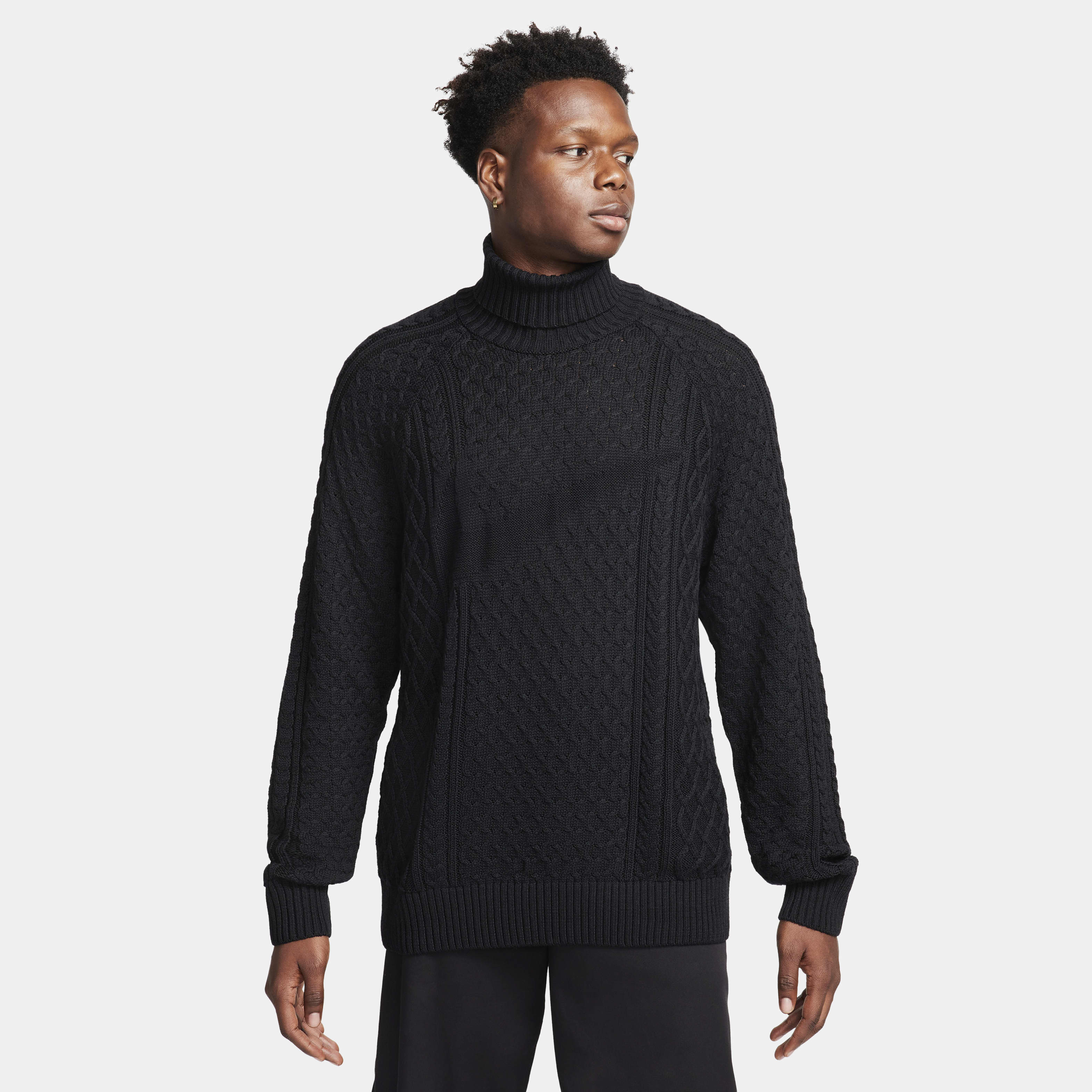 Nike Life Men's Cable Knit Turtleneck Sweater