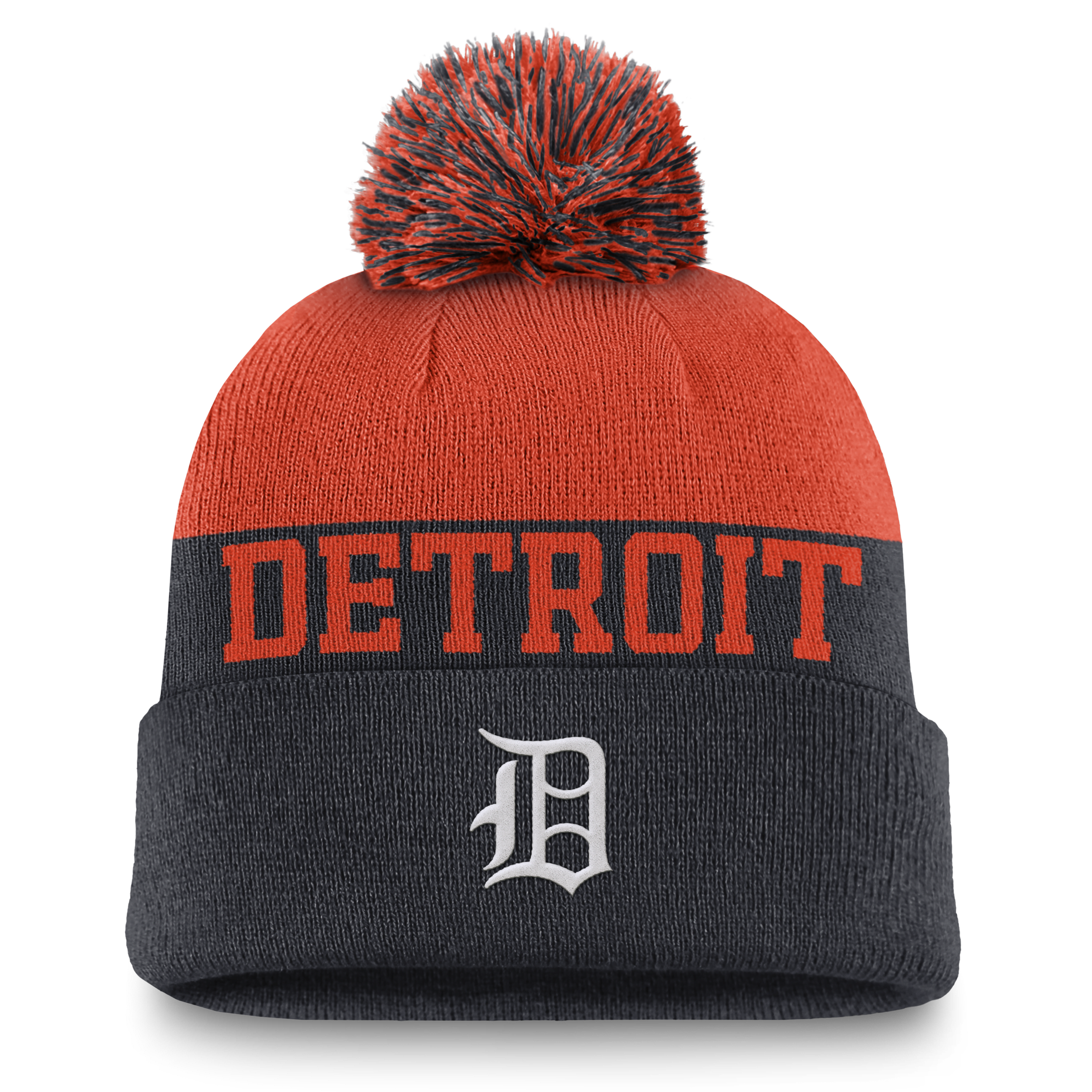 Detroit Tigers Rewind Peak Men's Nike MLB Cuffed Pom Beanie