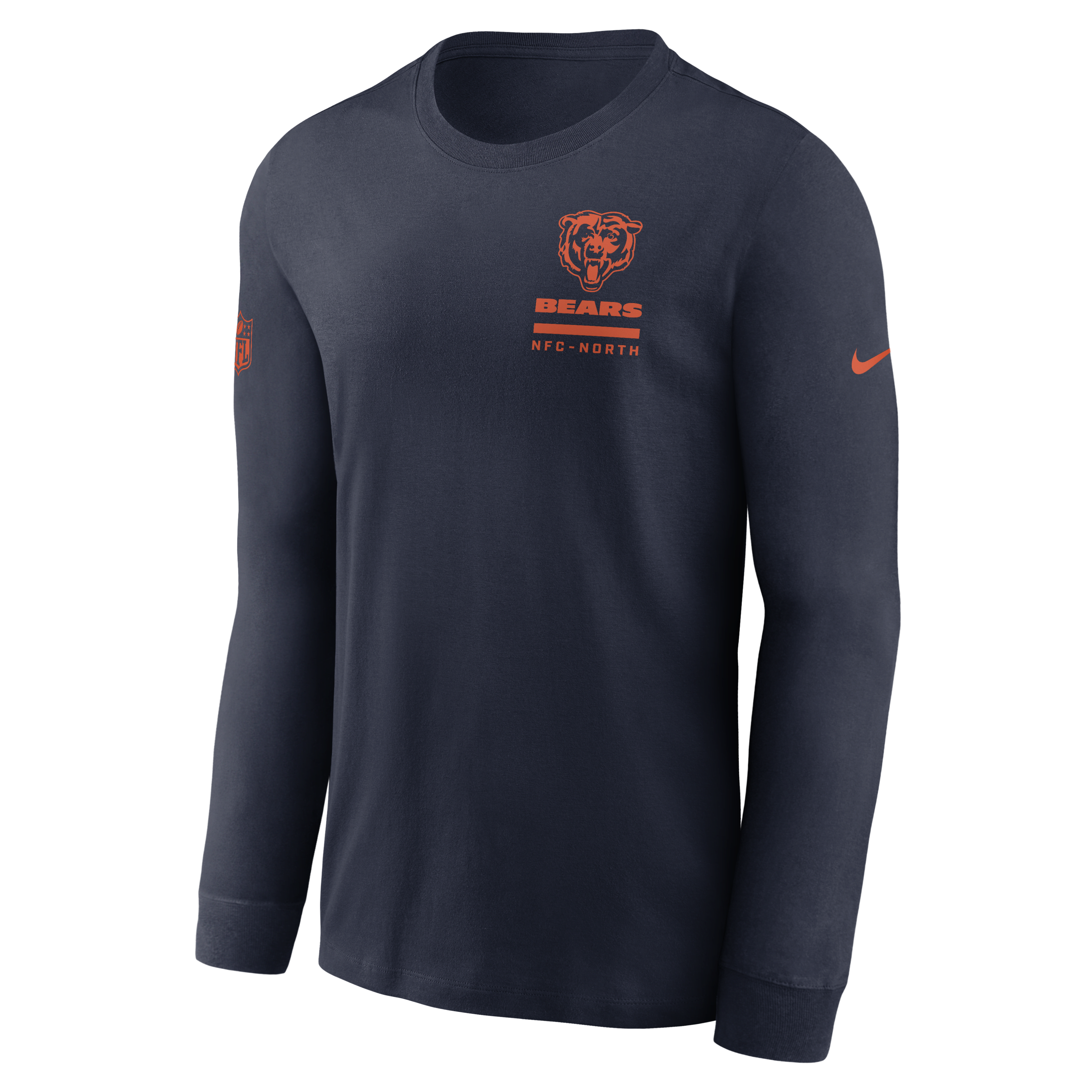 Chicago Bears Sideline Team Issue Men's Nike Dri-FIT NFL Long-Sleeve T-Shirt