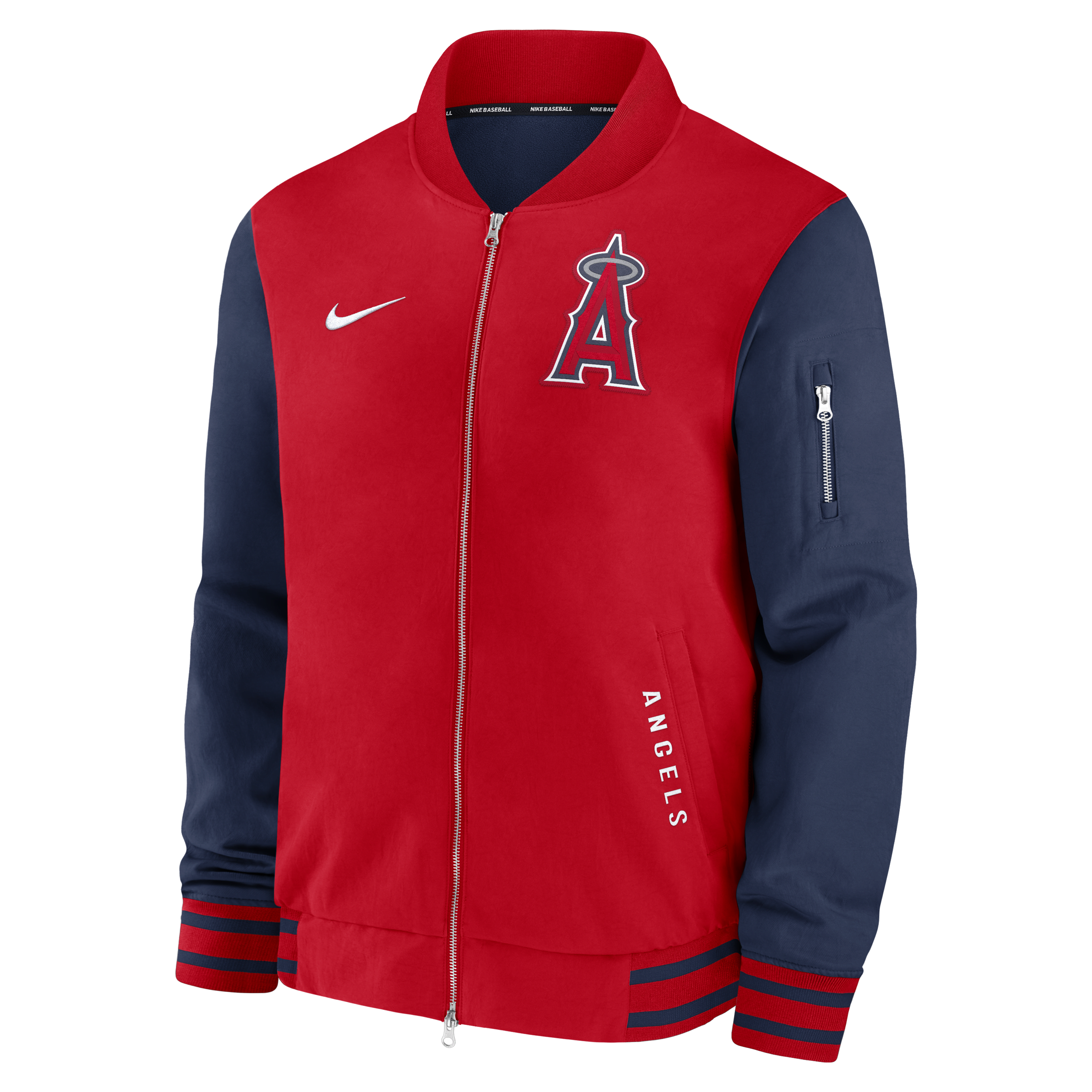 Los Angeles Angels Authentic Collection Dugout Men's Nike MLB Full-Zip Bomber Jacket