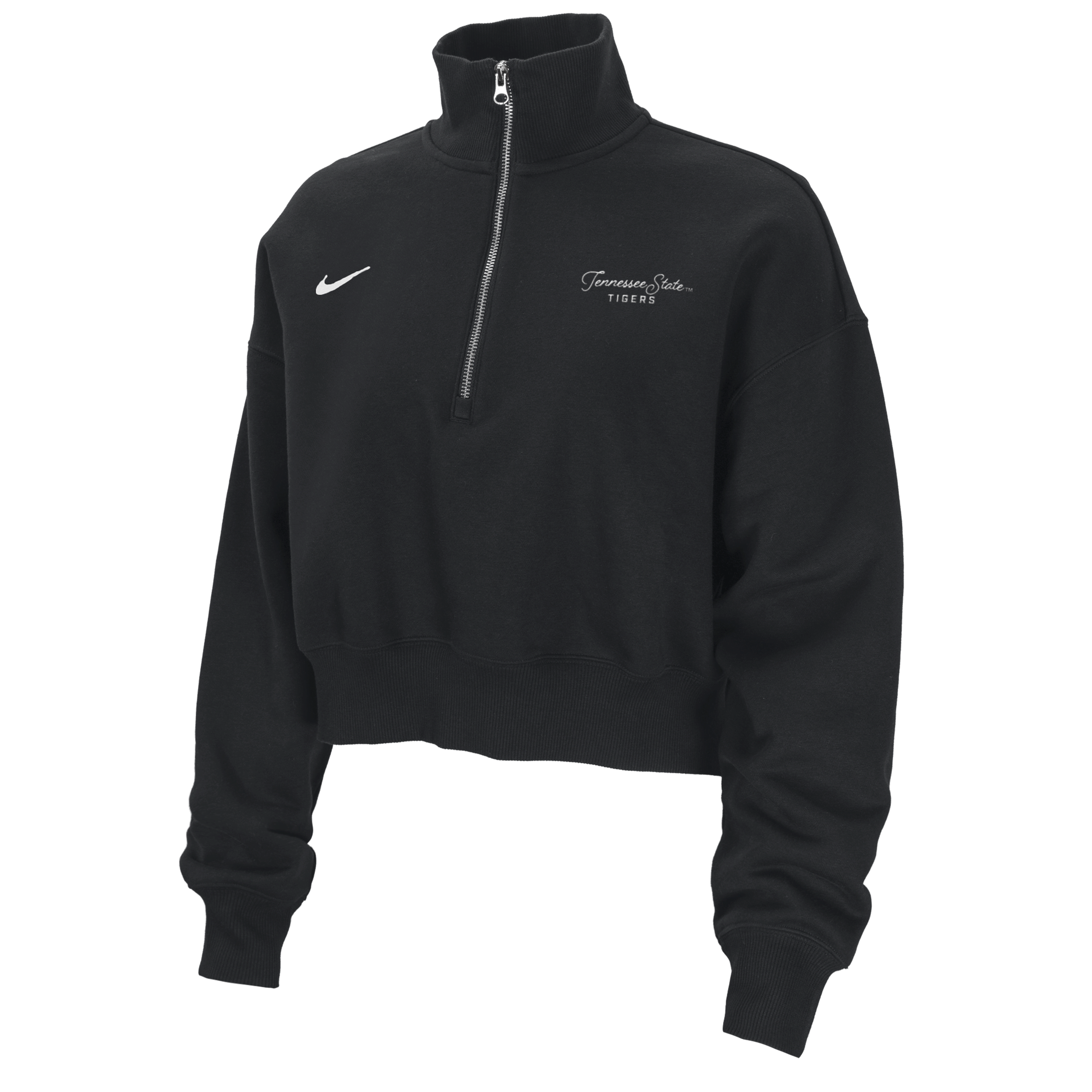 Nike College Phoenix Fleece (Tennessee State University) Women's Cropped 1/4-Zip Pullover