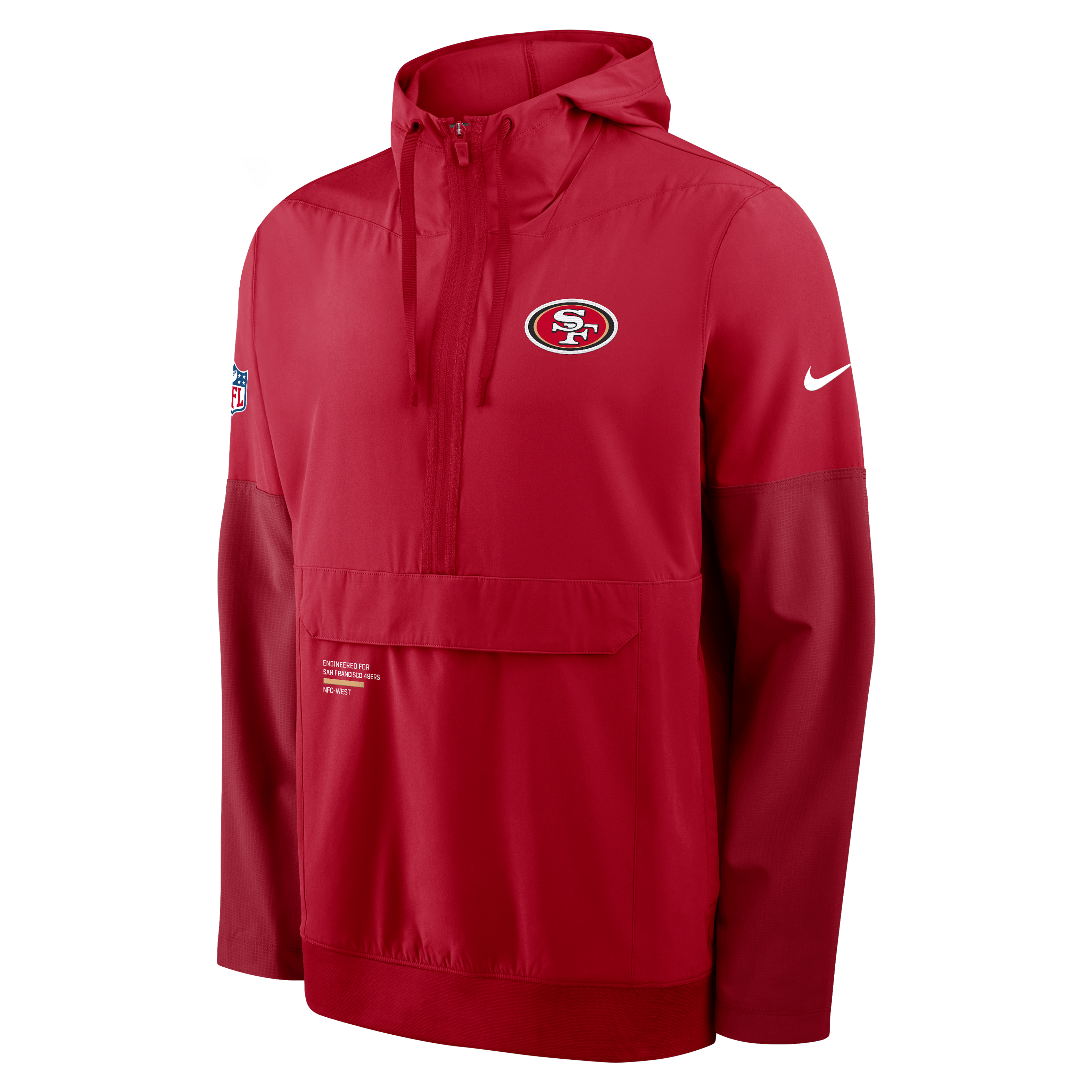 San Francisco 49ers Well Rounded Anorak Men's Nike NFL 1/2-Zip Hooded Jacket