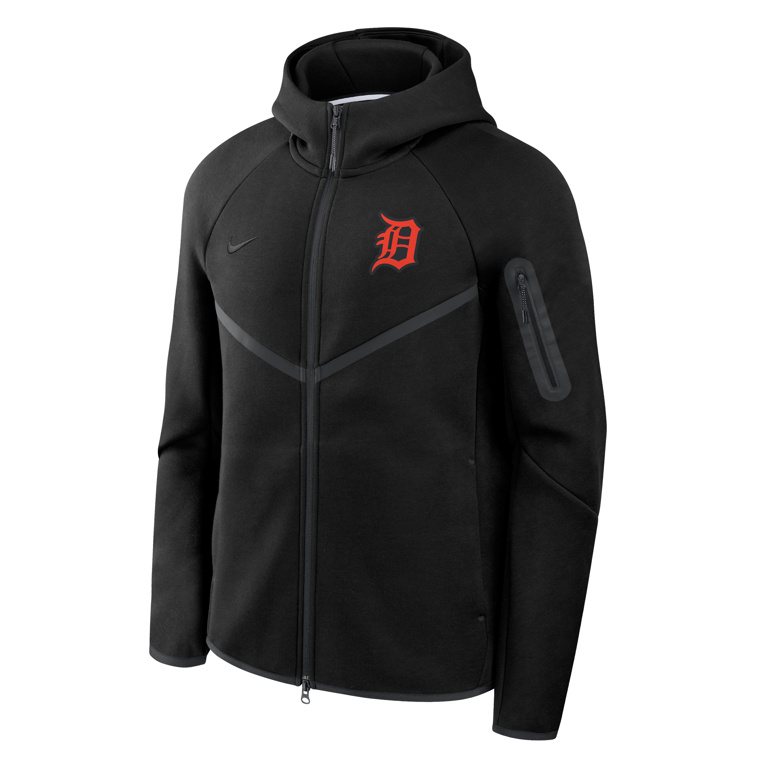 Detroit Tigers Tech Fleece Windrunner Men's Nike MLB Full-Zip Hooded Jacket