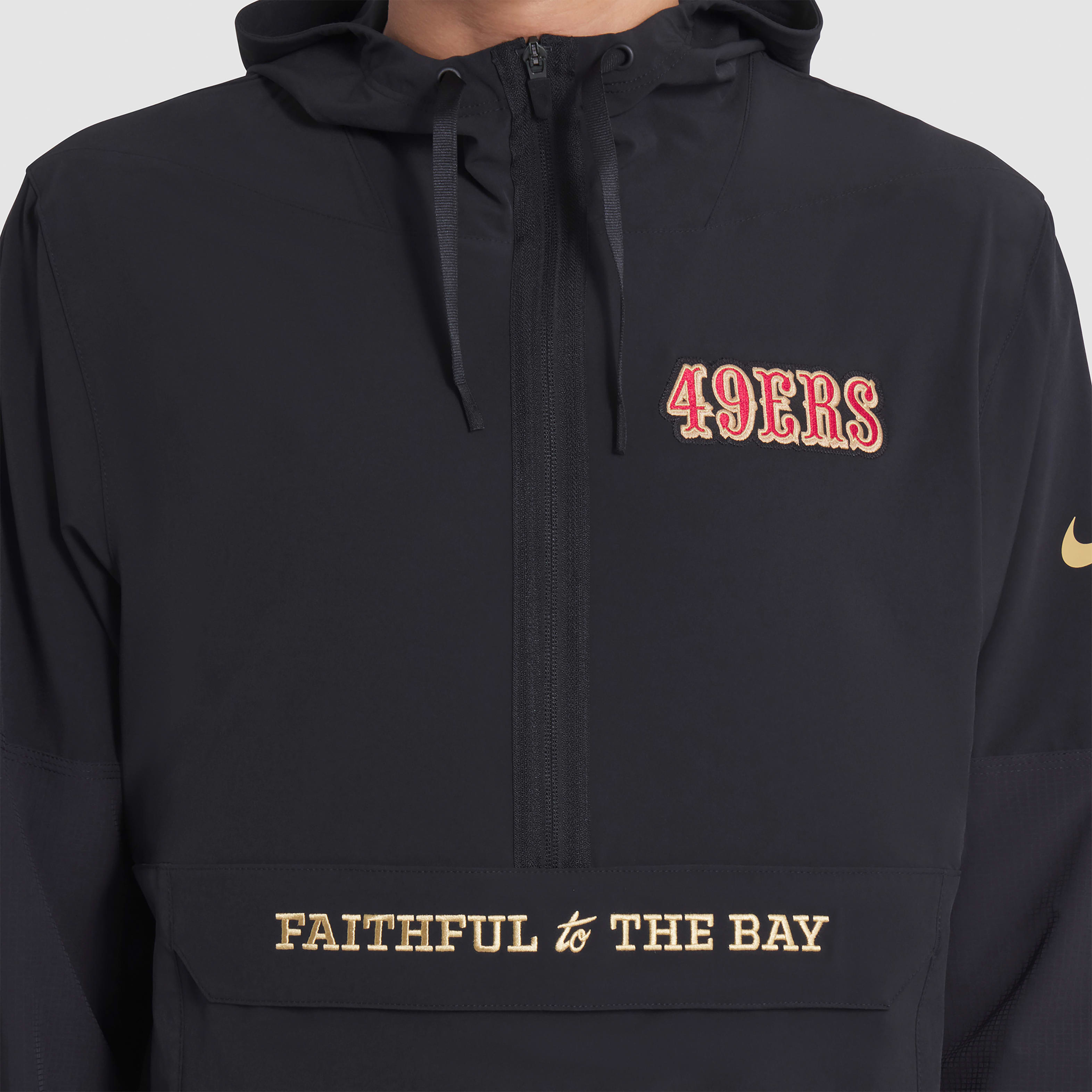 San Francisco 49ers Rivalries Collection Sideline Anorak Men's Nike NFL 1/2-Zip Hooded Jacket
