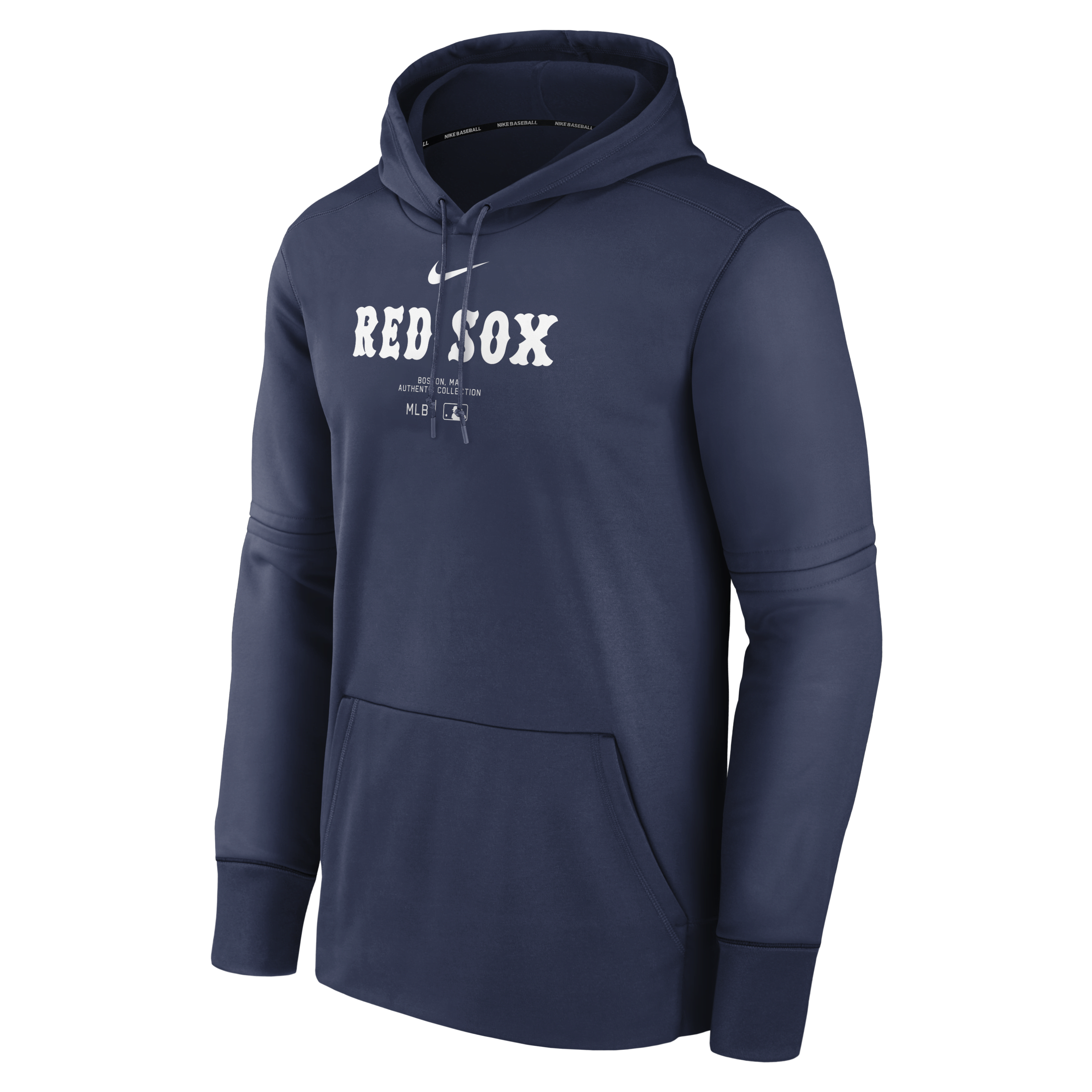 Boston Red Sox Authentic Collection Practice Men's Nike Therma MLB Pullover Hoodie