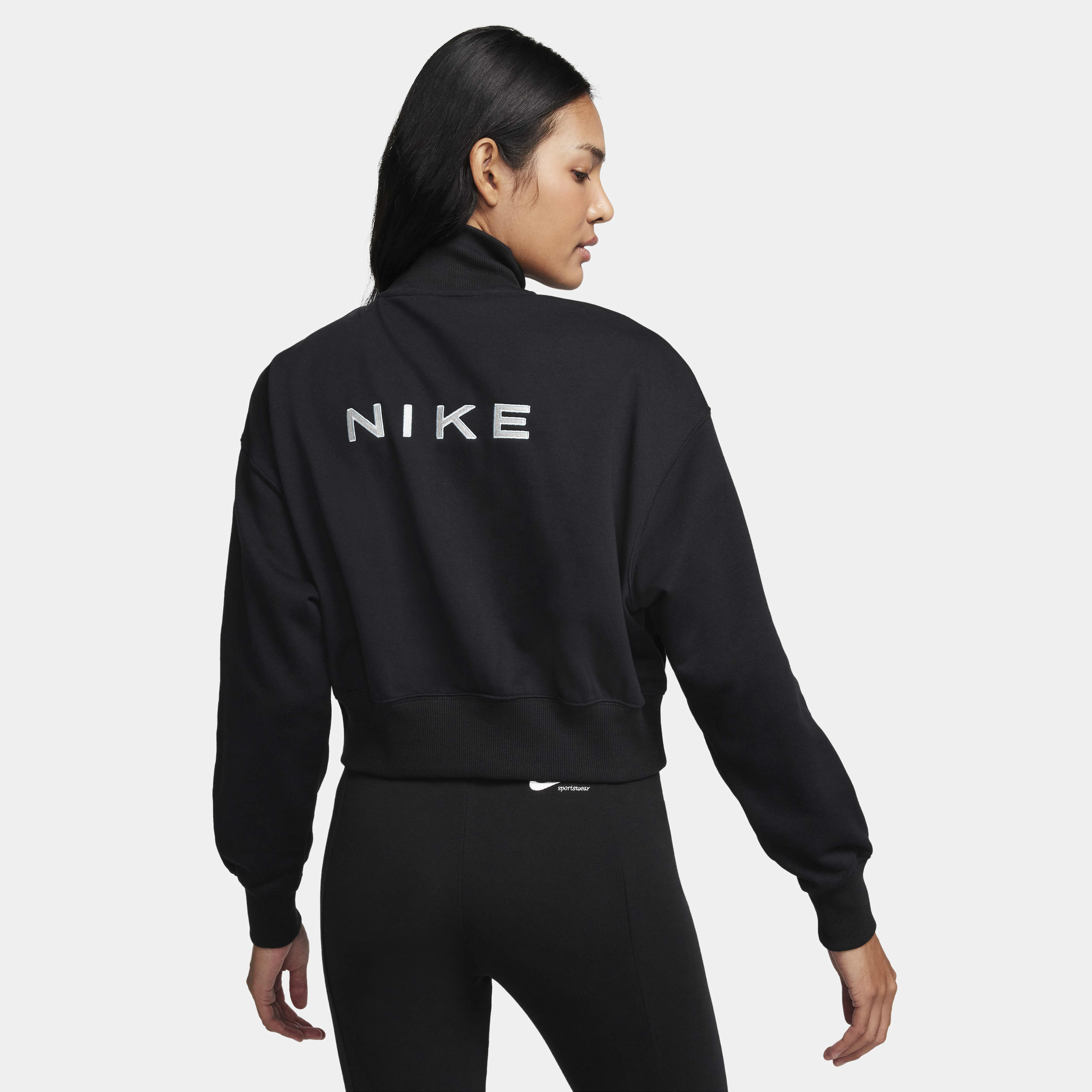 Nike Sportswear Women's Oversized 1/2-Zip Crop Fleece Sweatshirt