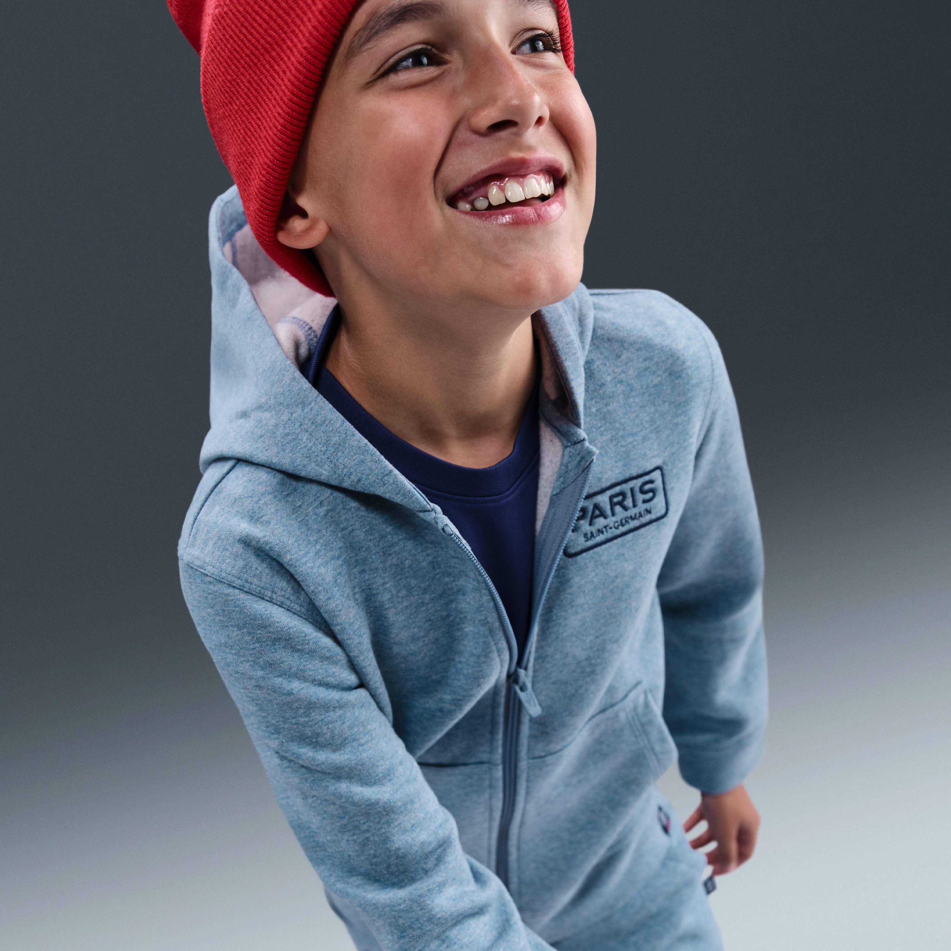 Paris Saint-Germain Club Big Kids' (Boys') Nike Soccer Full-Zip Hoodie