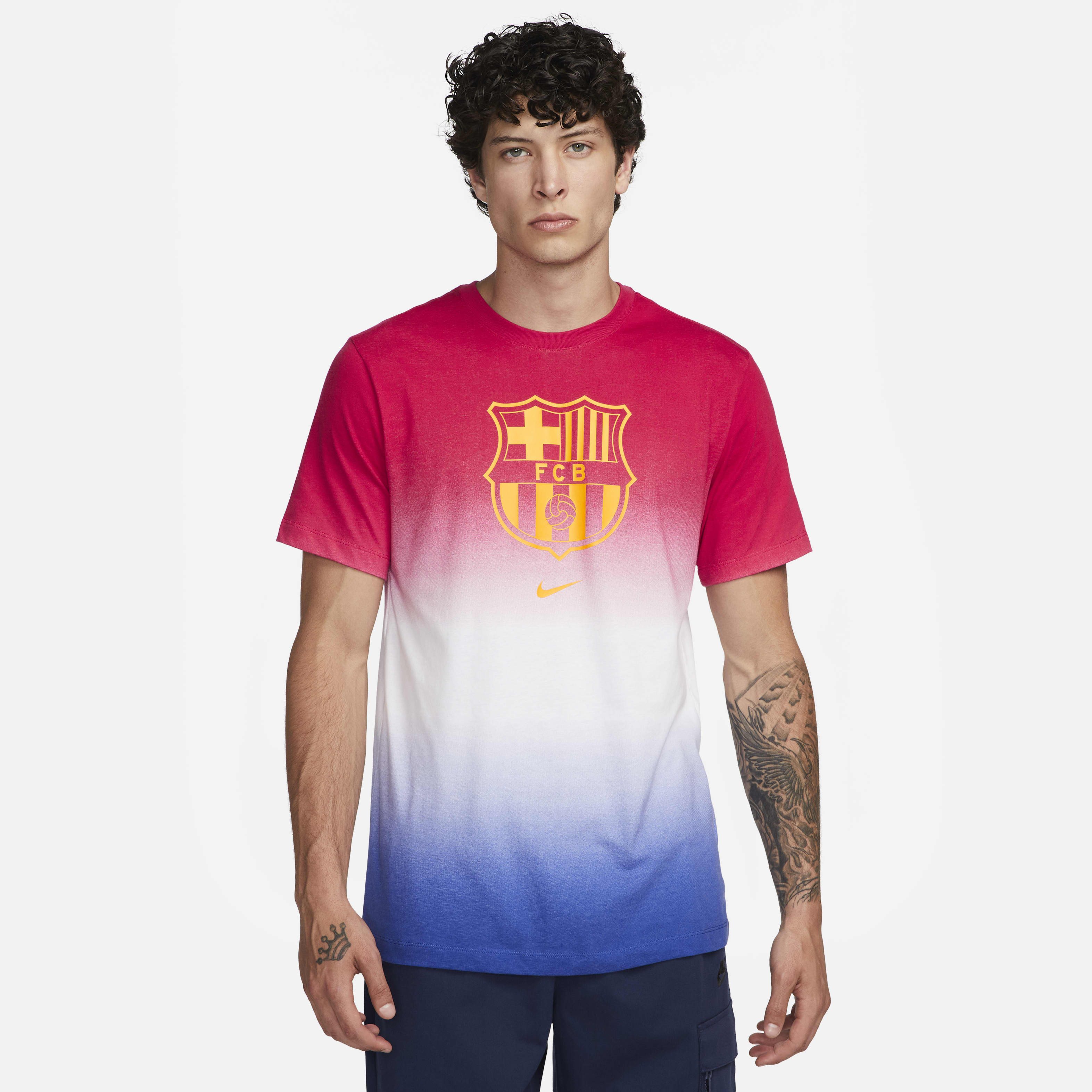 FC Barcelona Crest Men's Nike Soccer T-Shirt