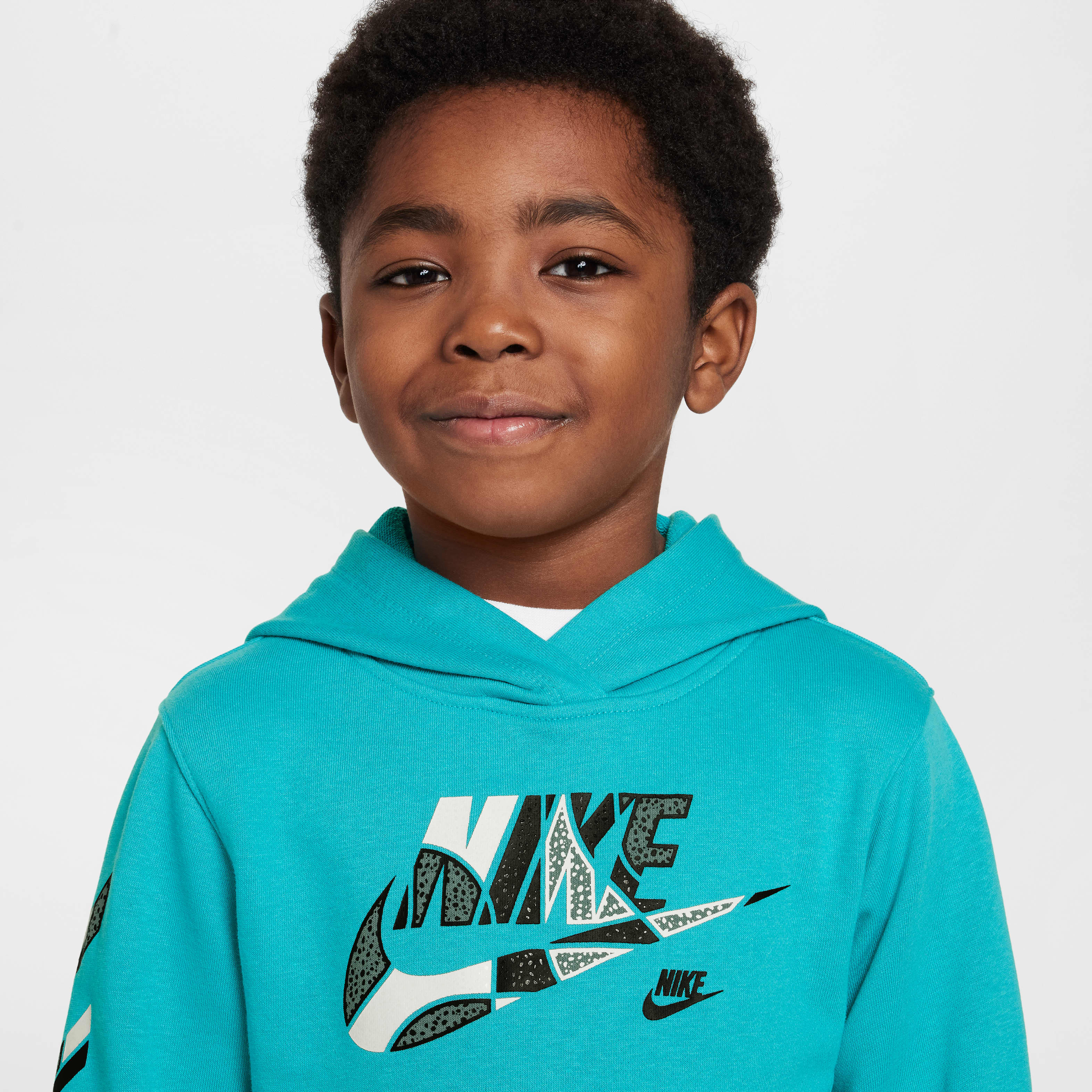 Nike Sportswear "Outside the Lines" Little Kids' French Terry Pullover Hoodie