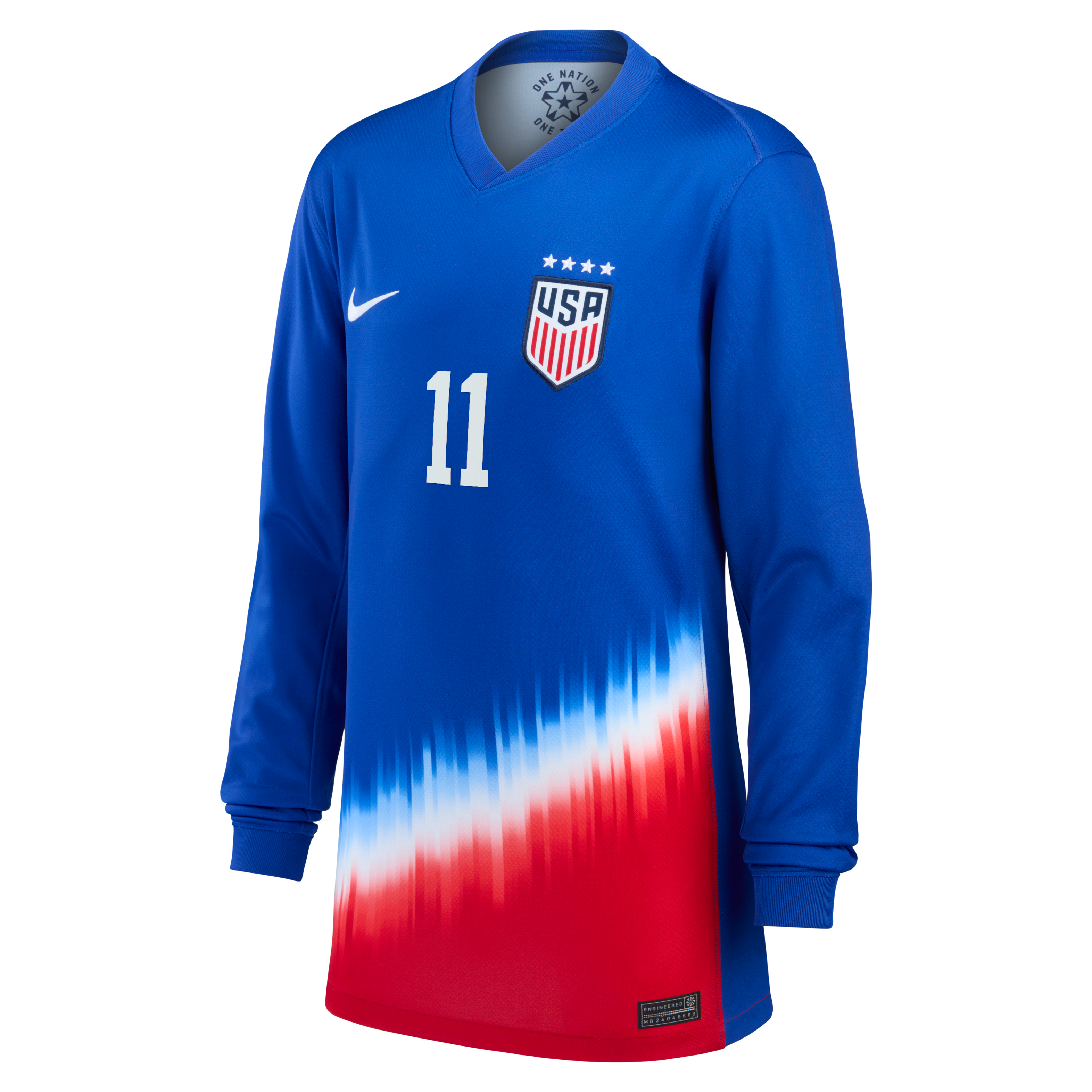 Sophia Smith USWNT 2024 Stadium Away Big Kids' Nike Dri-FIT Long-Sleeve Soccer Jersey