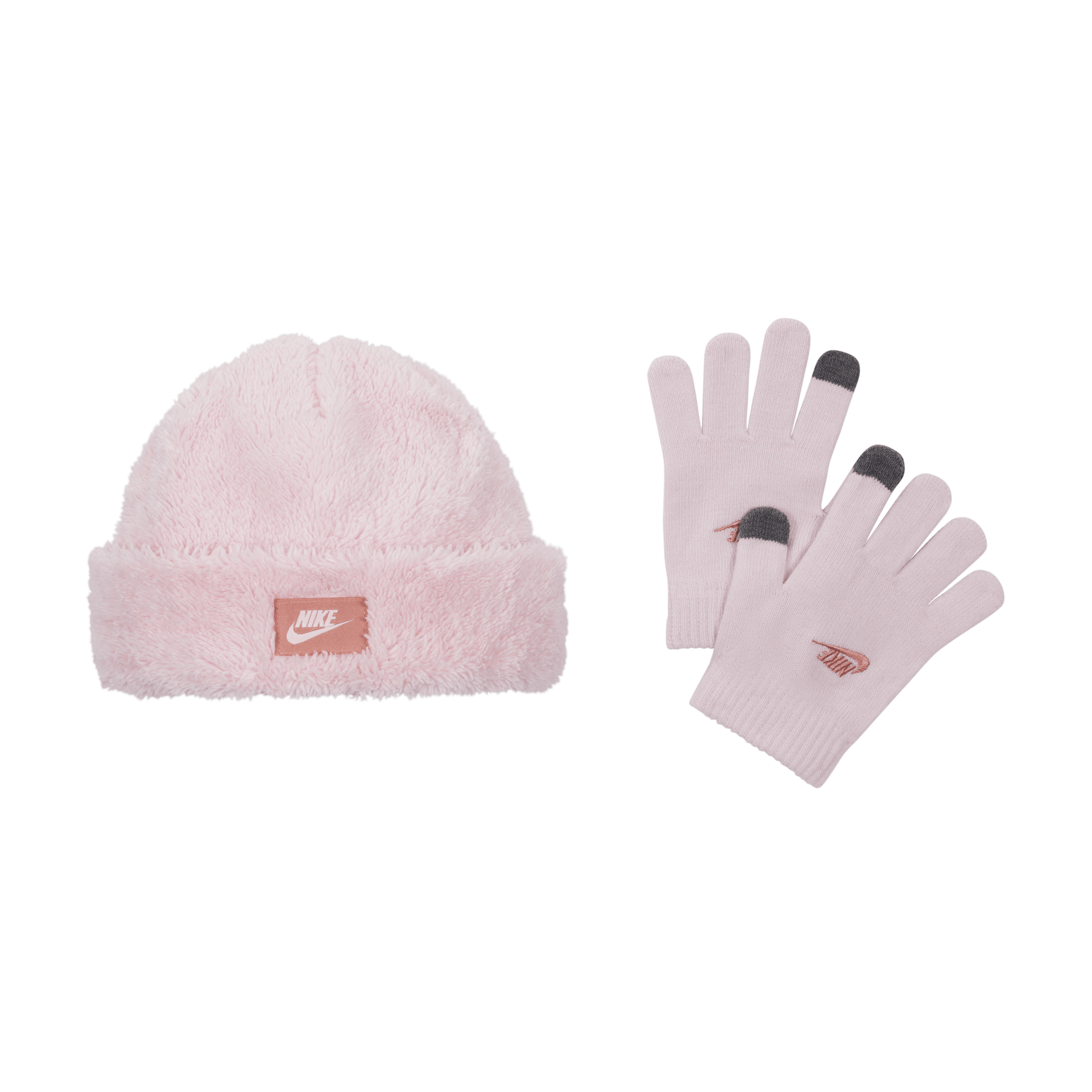 Nike Cozy Peak Beanie and Gloves Set Big Kids 2-Piece Hat Set