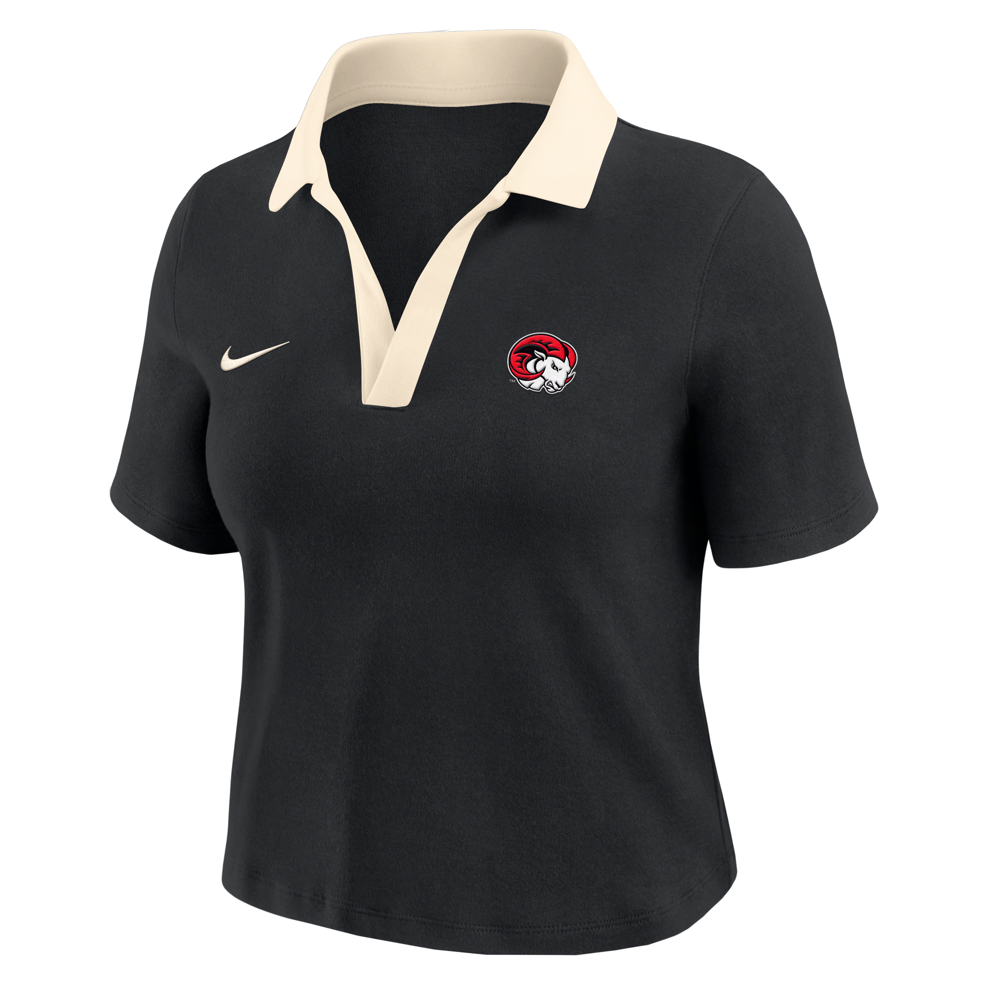 Nike College (Winston-Salem State University) Women's Short-Sleeve Polo Crop Top