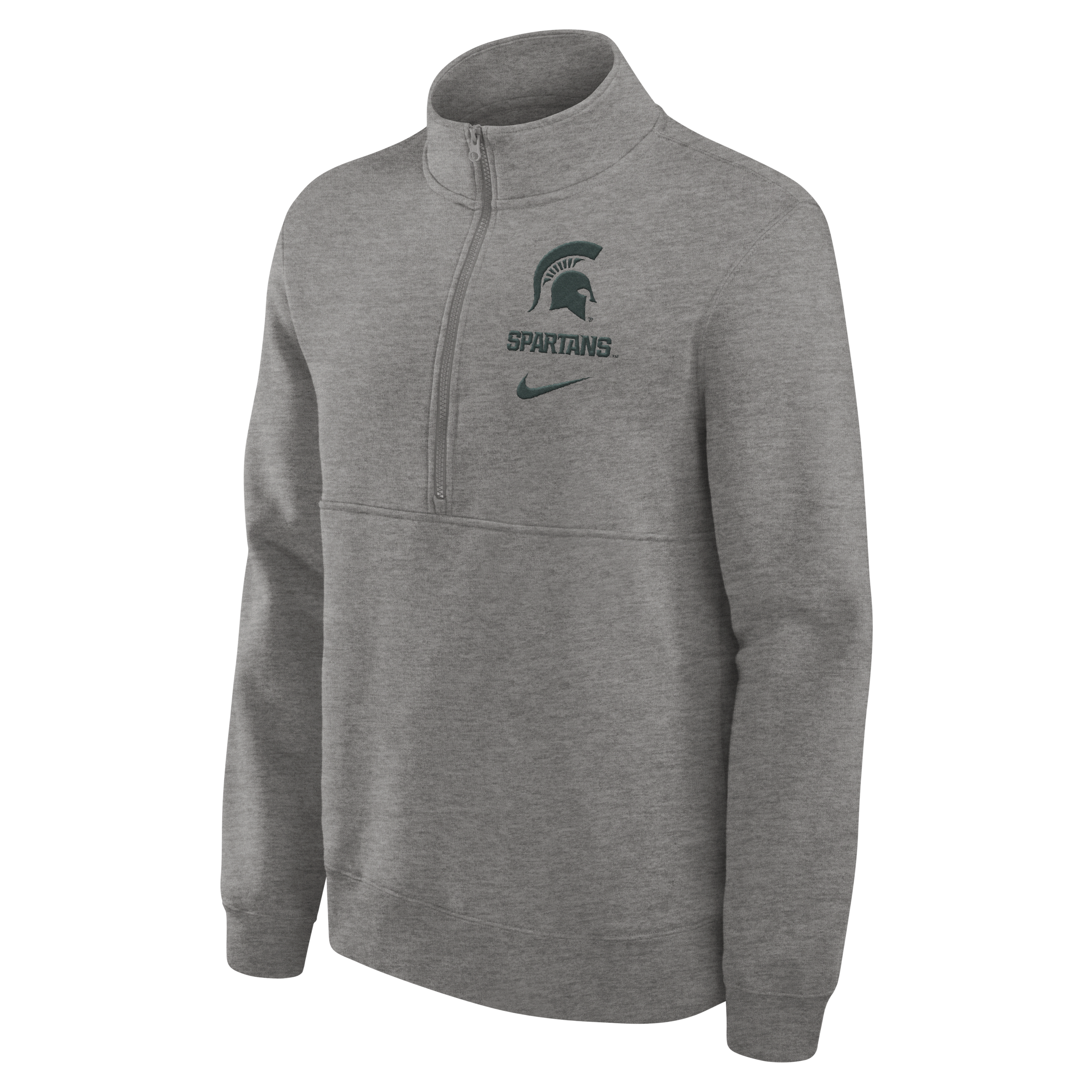 Michigan State Spartans Primetime Club Men's Nike College 1/2-Zip Crew