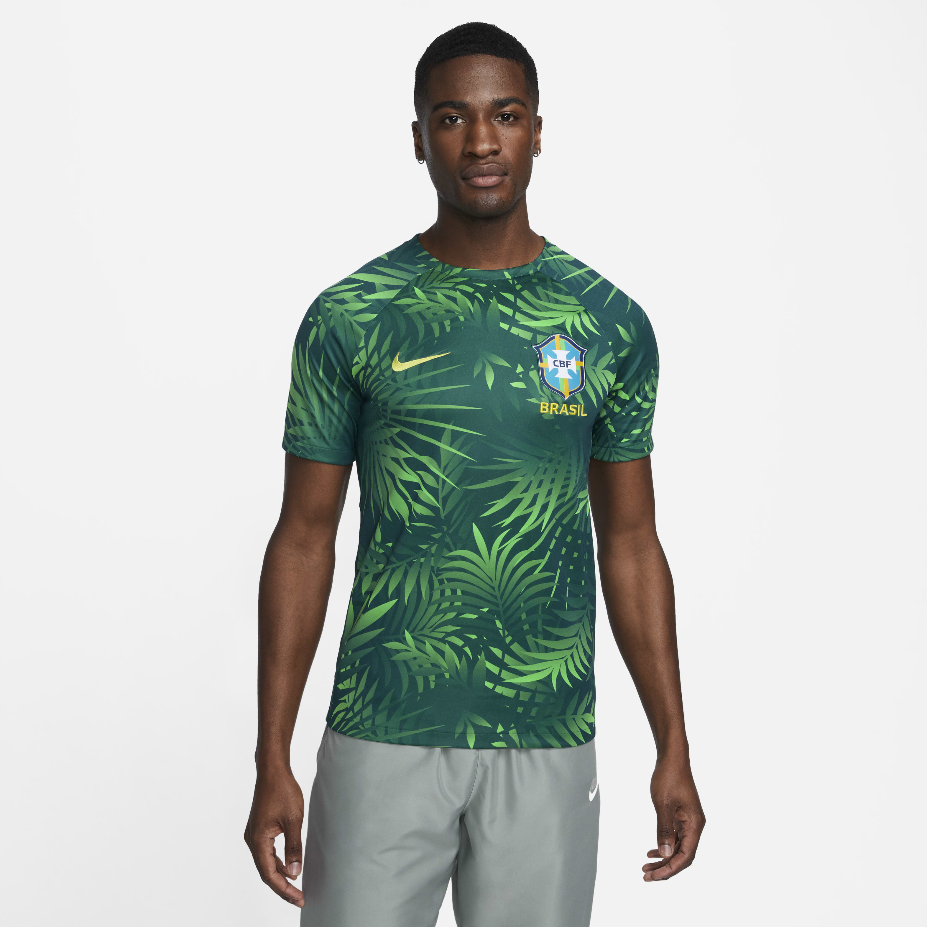 Brazil Academy Pro Men's Nike Dri-FIT Pre-Match Soccer Top