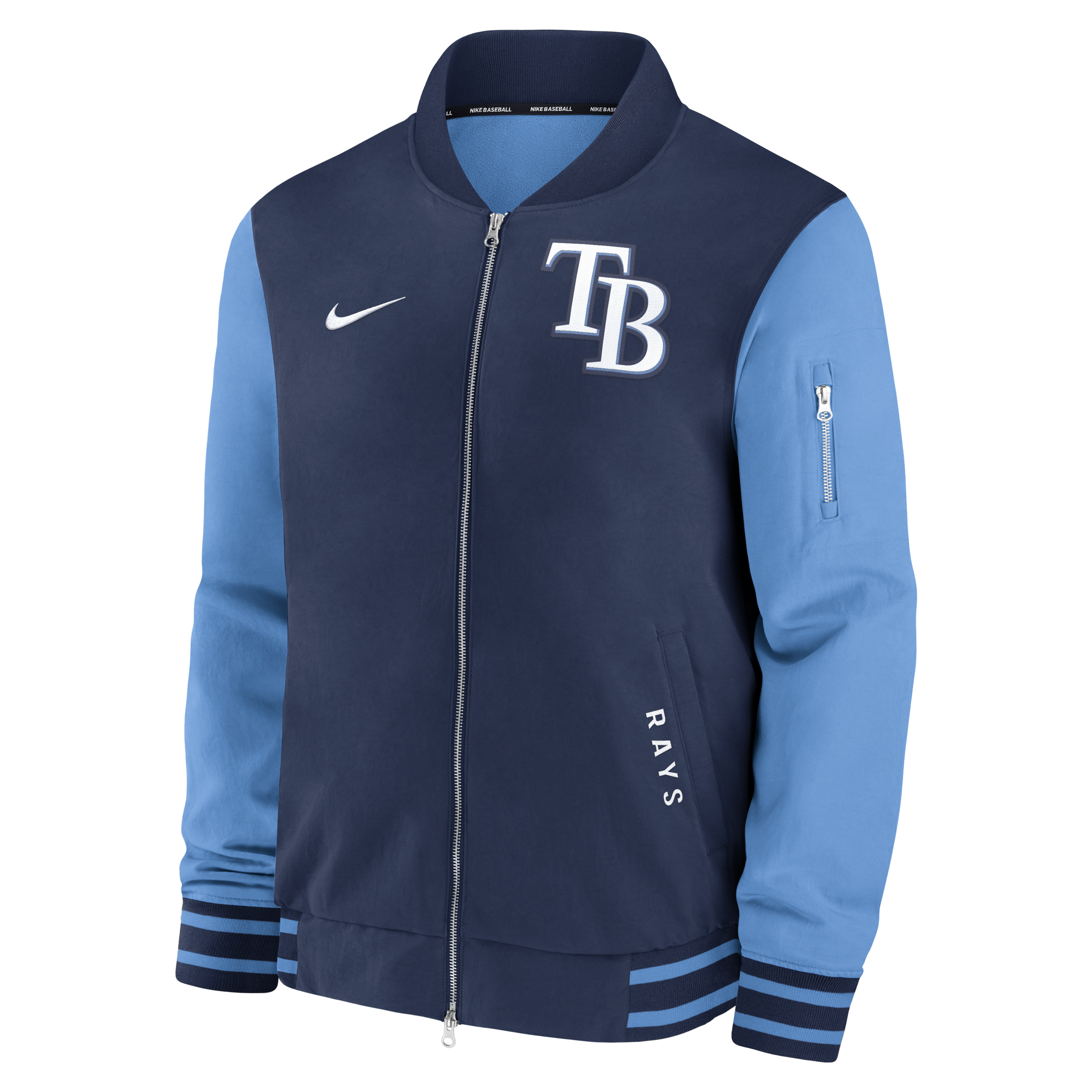 Tampa Bay Rays Authentic Collection Dugout Men's Nike MLB Full-Zip Bomber Jacket