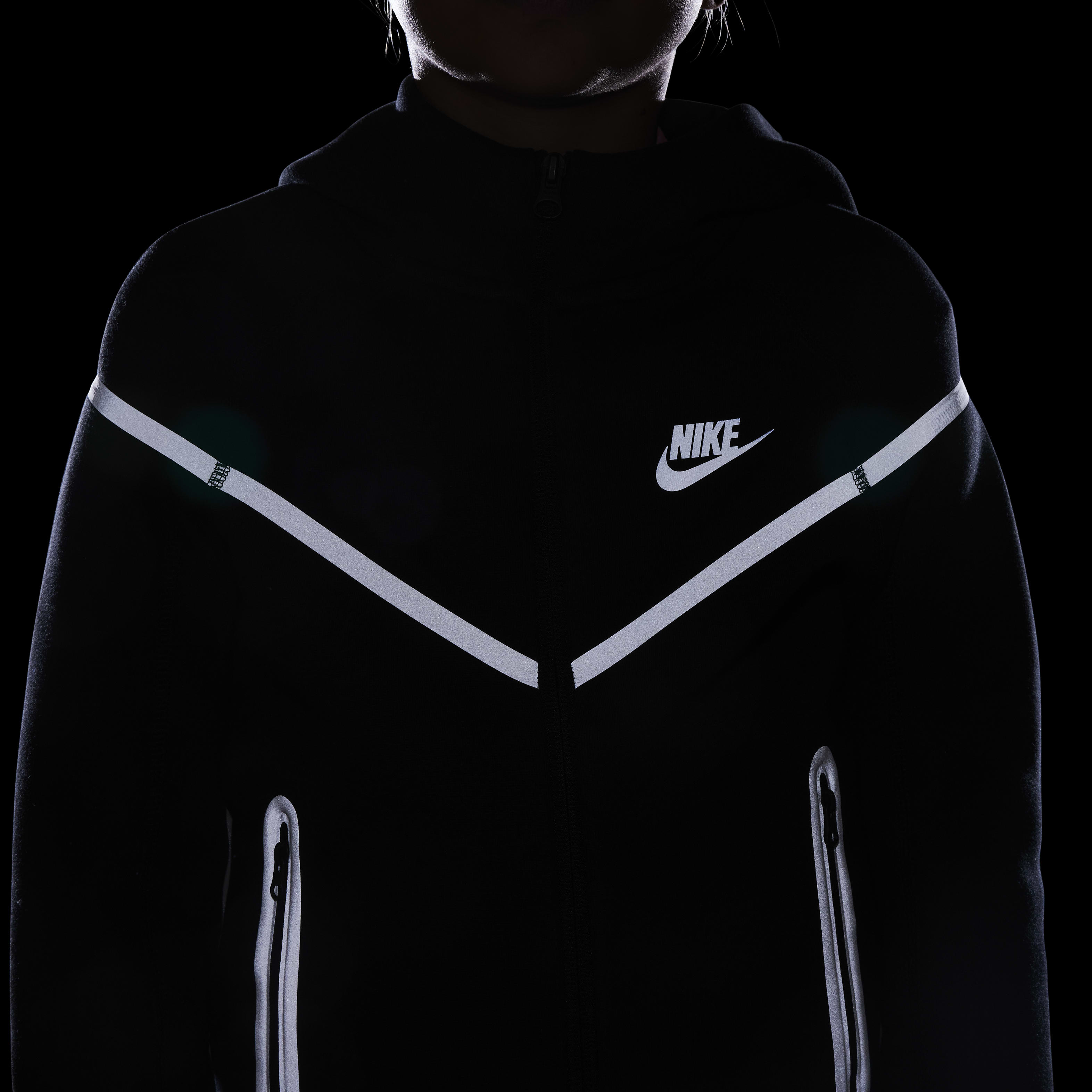 Nike Sportswear Tech Fleece Big Kids' (Boys') Reflective Full-Zip Hoodie