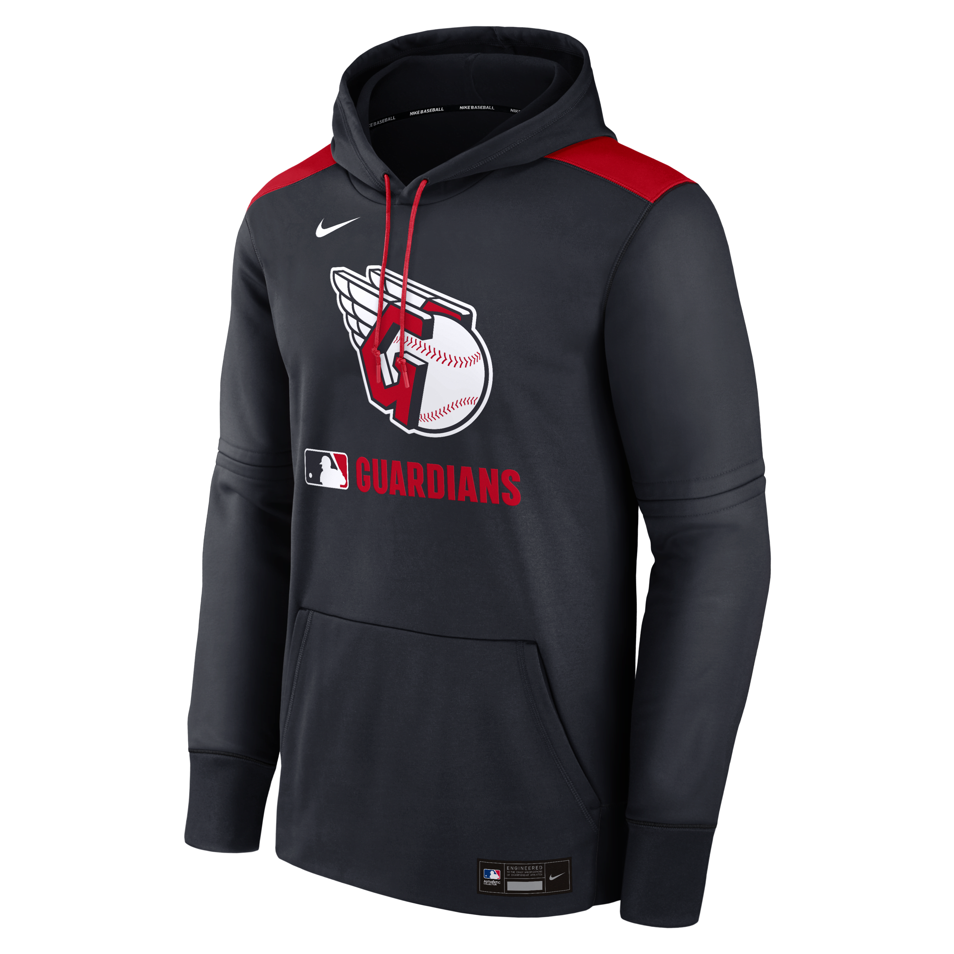 Cleveland Guardians Authentic Collection Men's Nike Therma MLB Pullover Hoodie