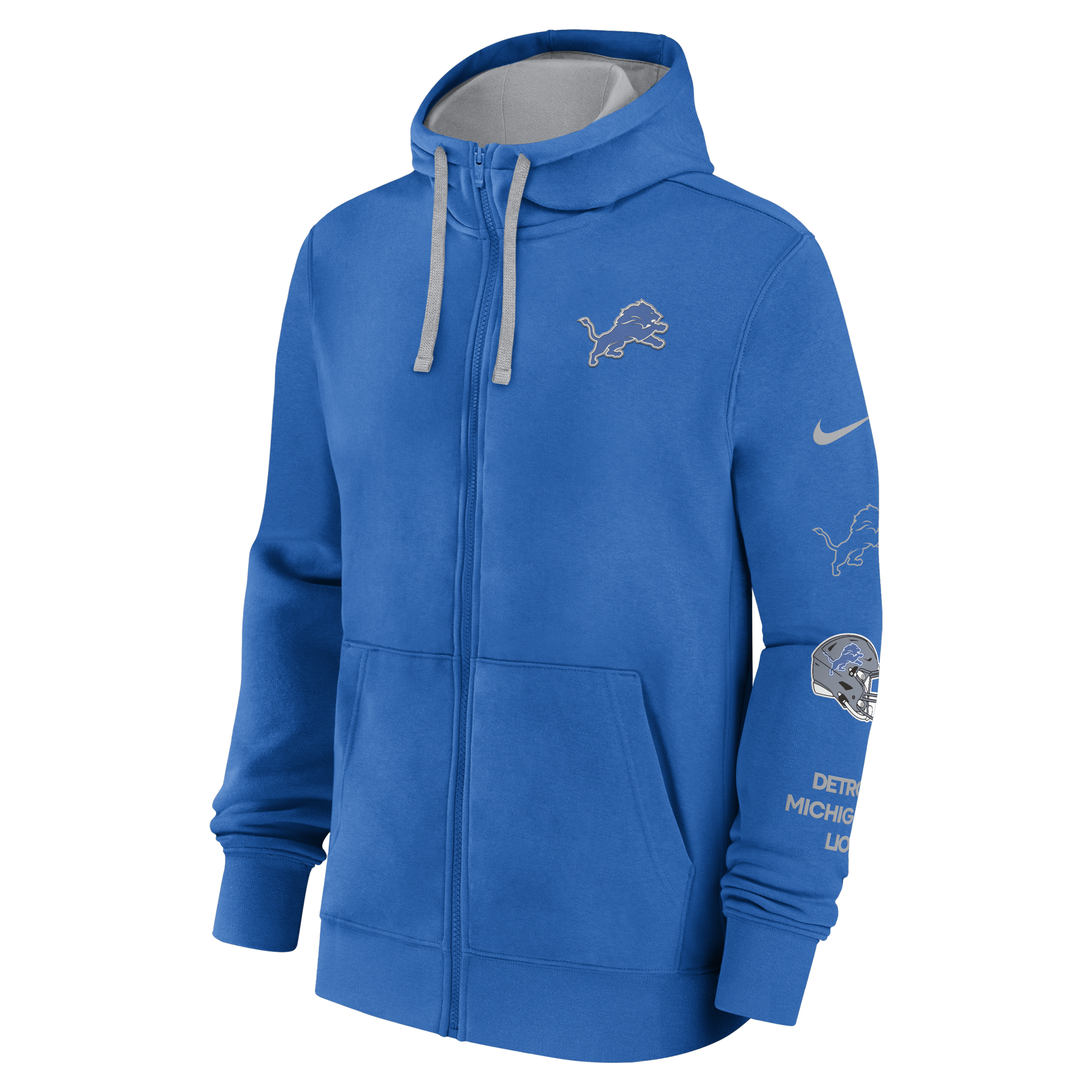 Detroit Lions Club Men's Nike NFL Full-Zip Hoodie