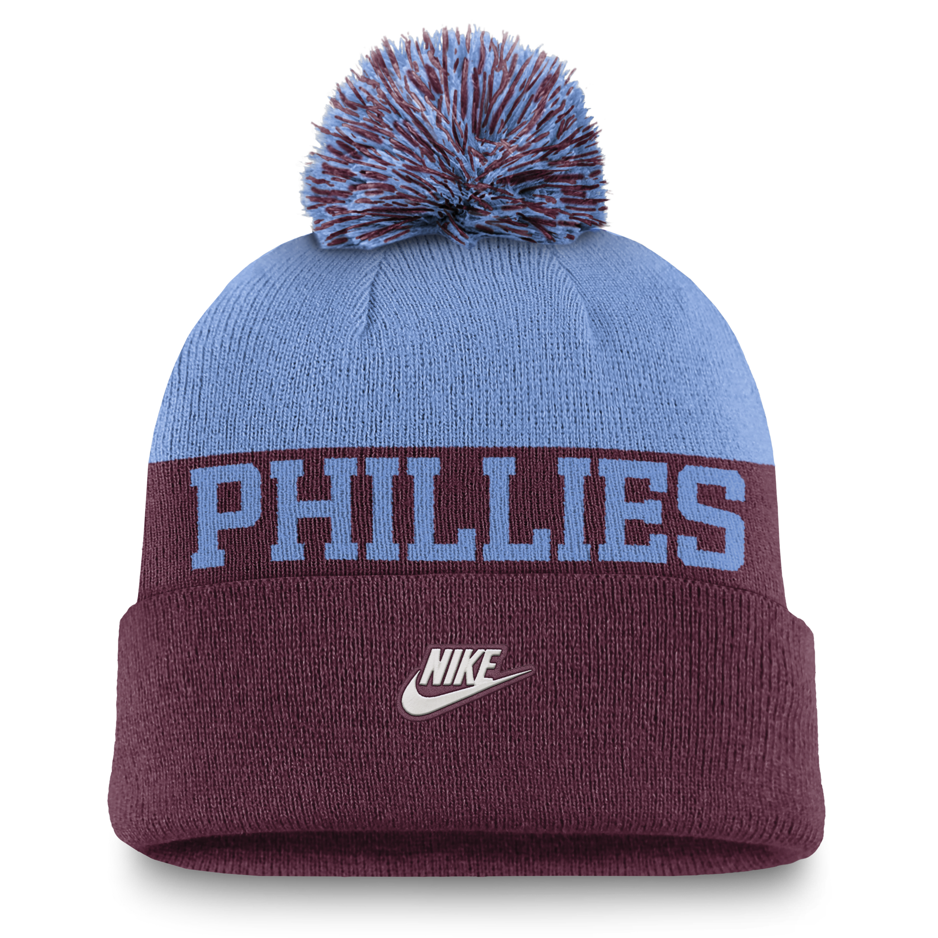 Philadelphia Phillies Rewind Peak Men's Nike MLB Cuffed Pom Beanie