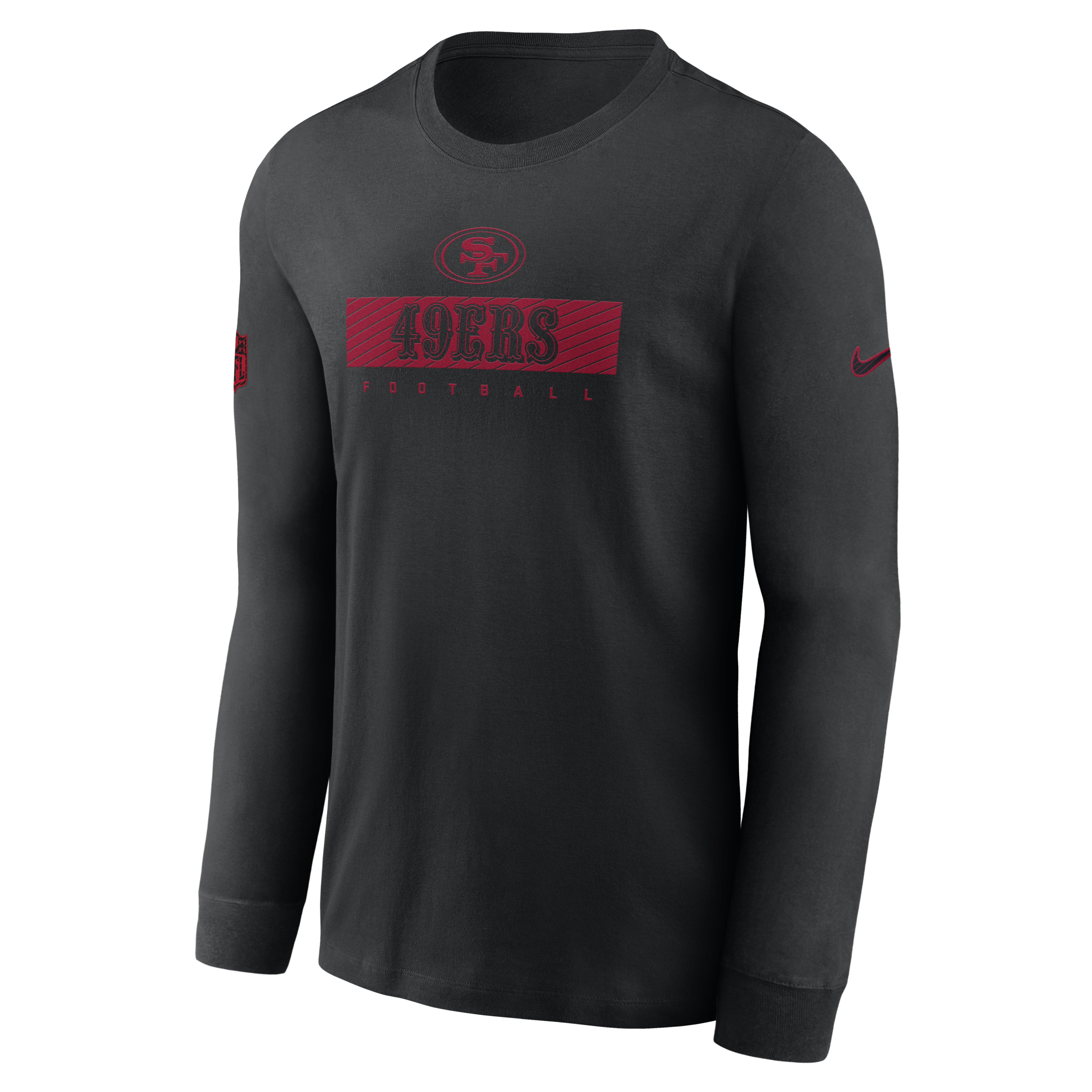 San Francisco 49ers Sideline Team Issue Men's Nike Dri-FIT NFL Long-Sleeve T-Shirt