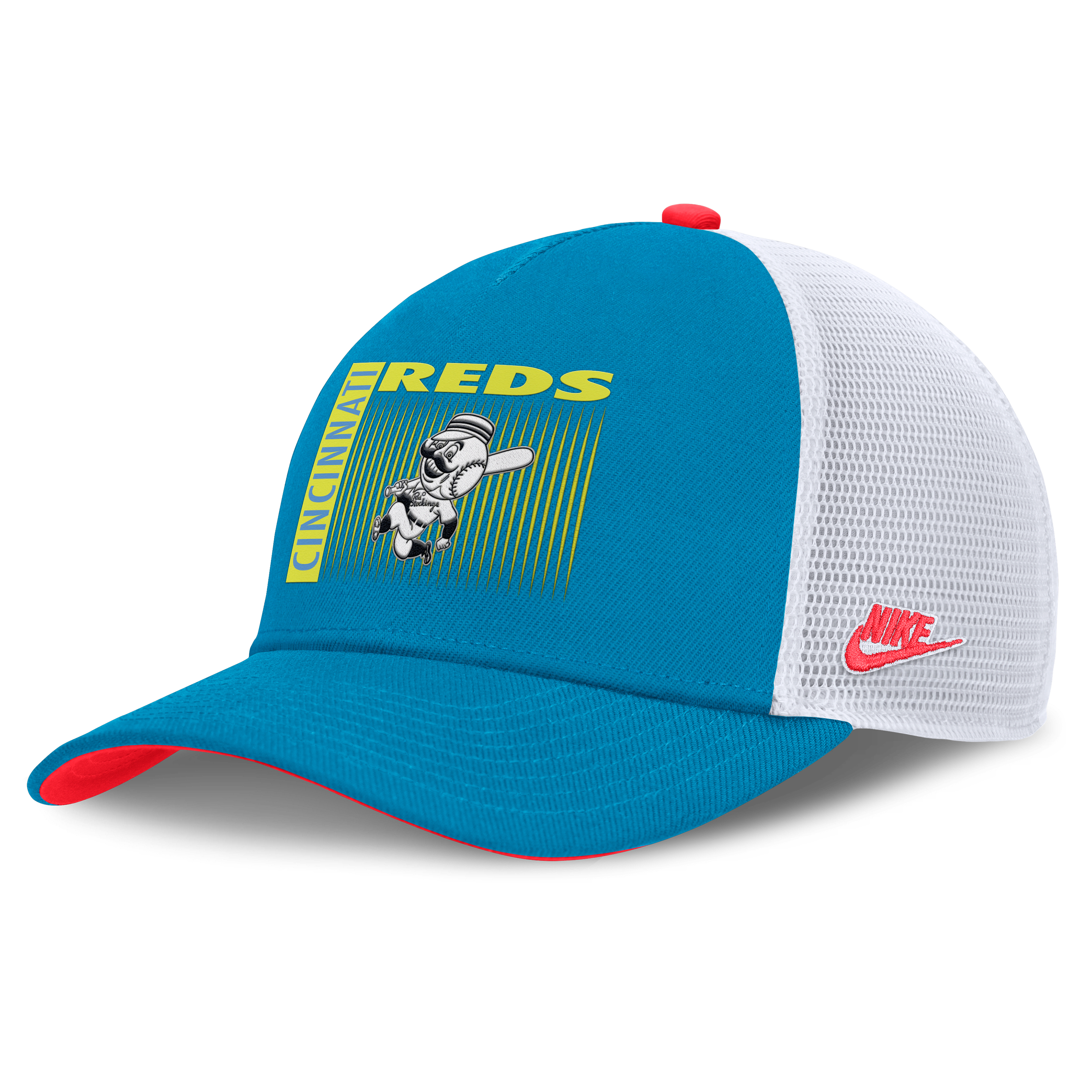 Cincinnati Reds Neon 90s Rise Men's Nike Dri-FIT MLB Trucker Adjustable Hat