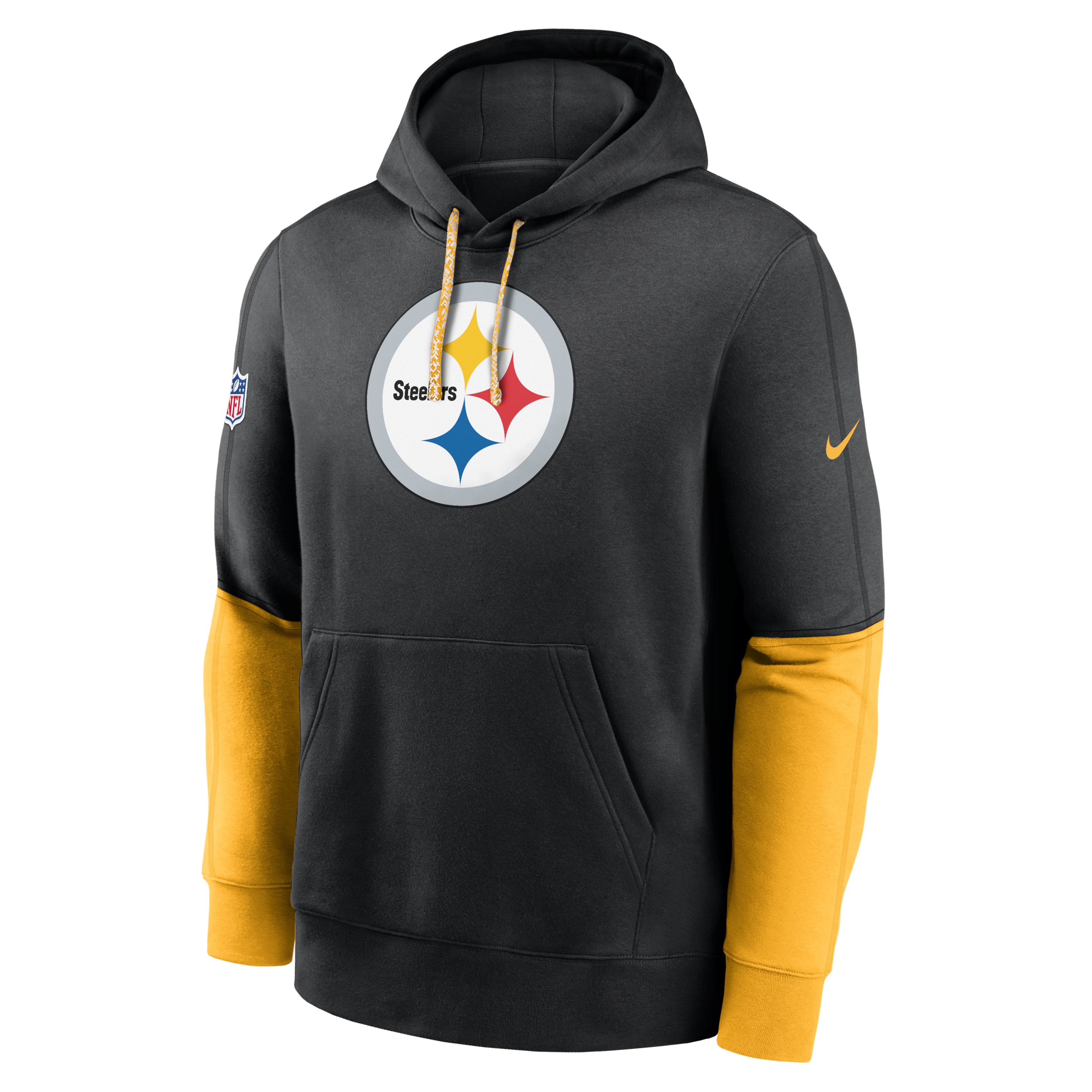 Pittsburgh Steelers Sideline Team Issue Club Men's Nike NFL Pullover Hoodie