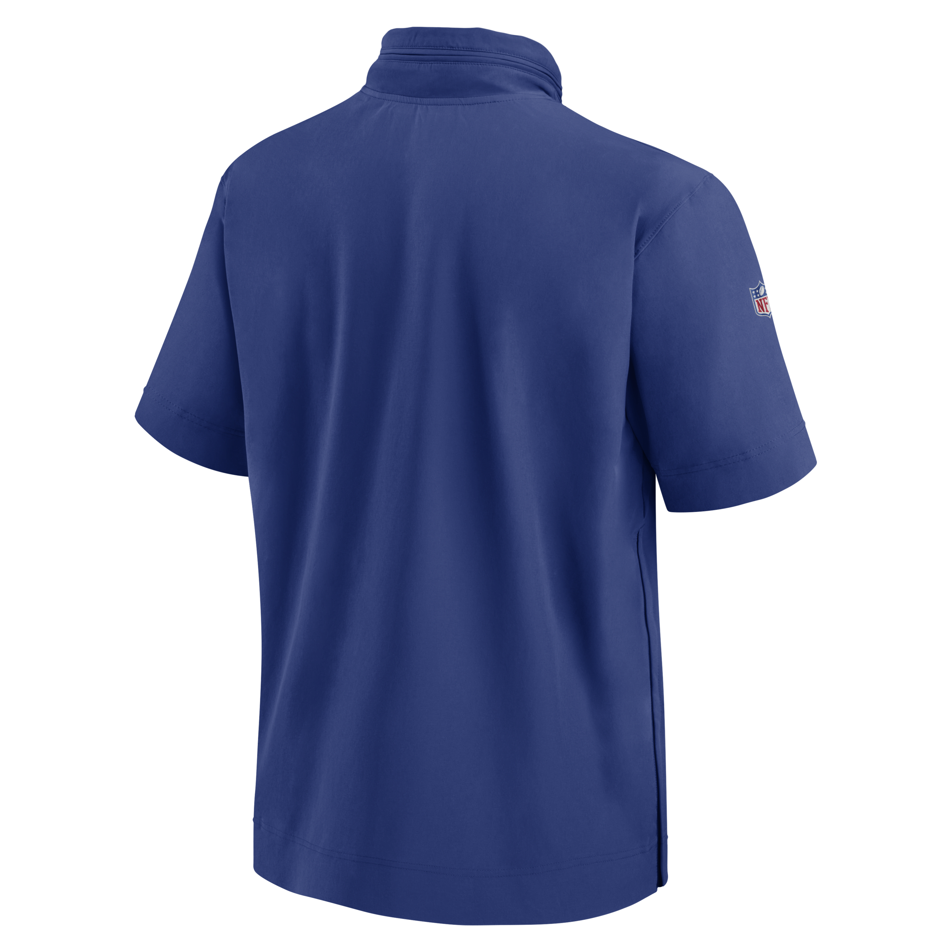 New York Giants Sideline Coach Men's Nike NFL 1/2-Zip Short-Sleeve Hooded Jacket