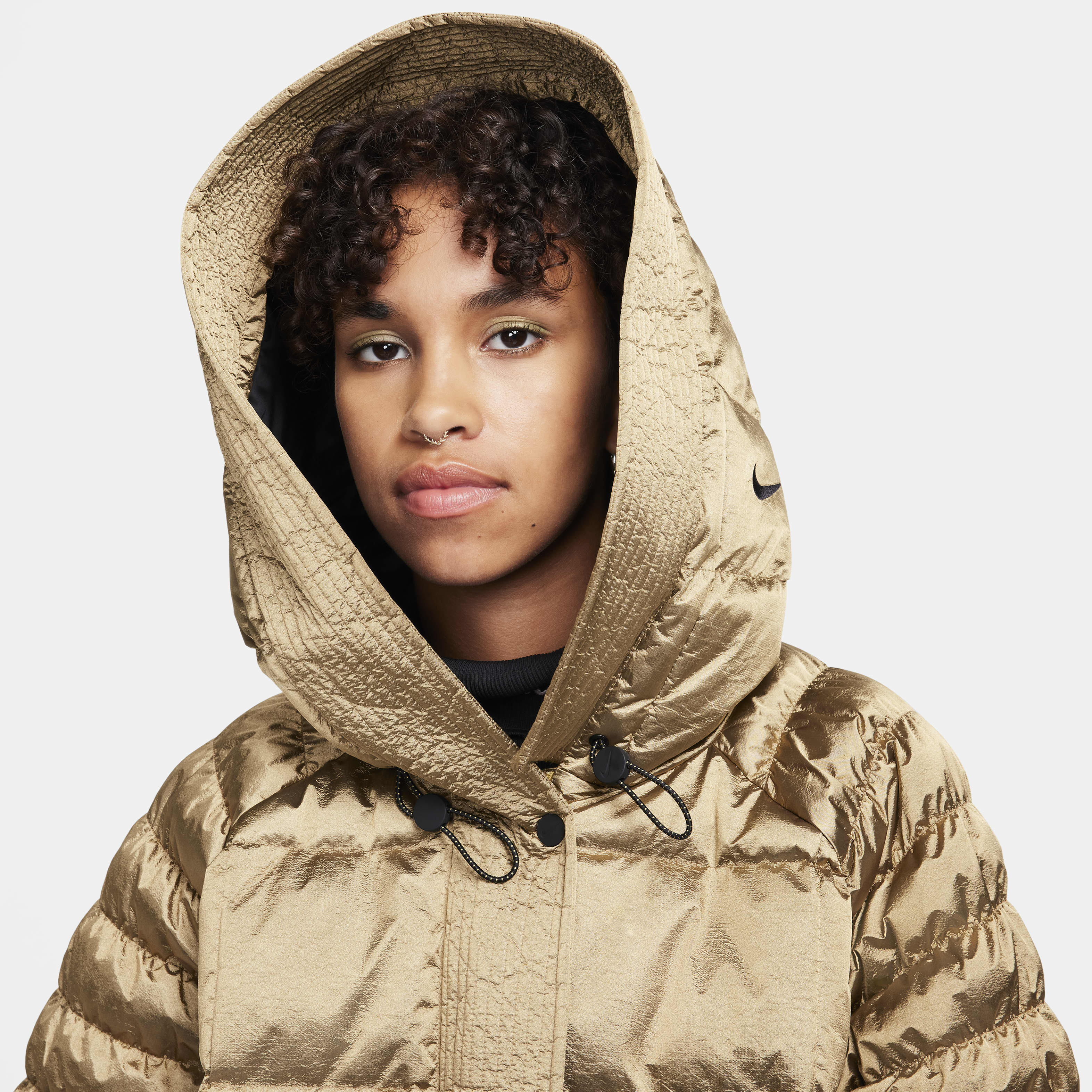 Nike Sportswear Swoosh Puffer Shine PrimaLoft® Women's Therma-FIT Oversized Hooded Jacket