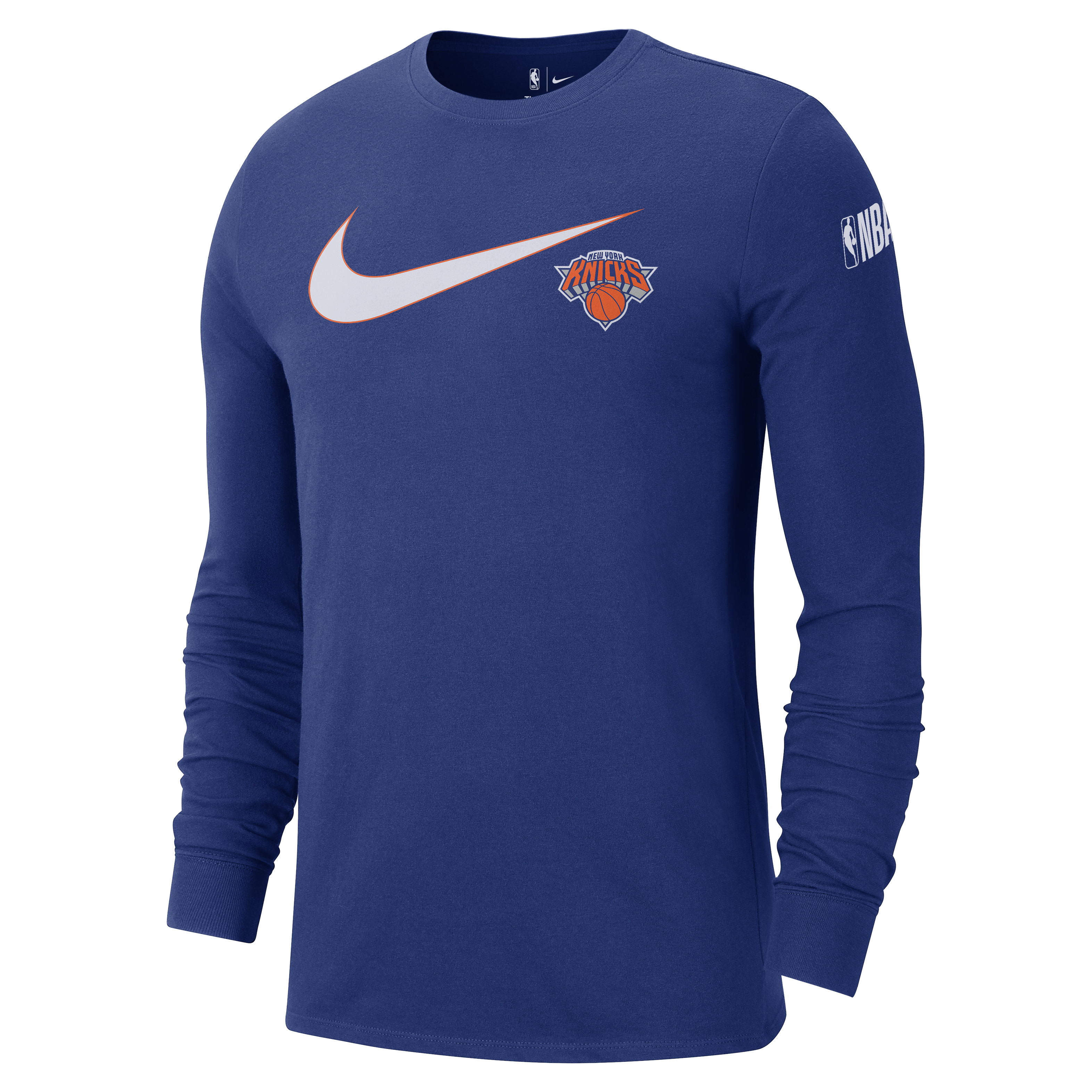 New York Knicks Swoosh Essential Men's Nike NBA Long-Sleeve T-Shirt