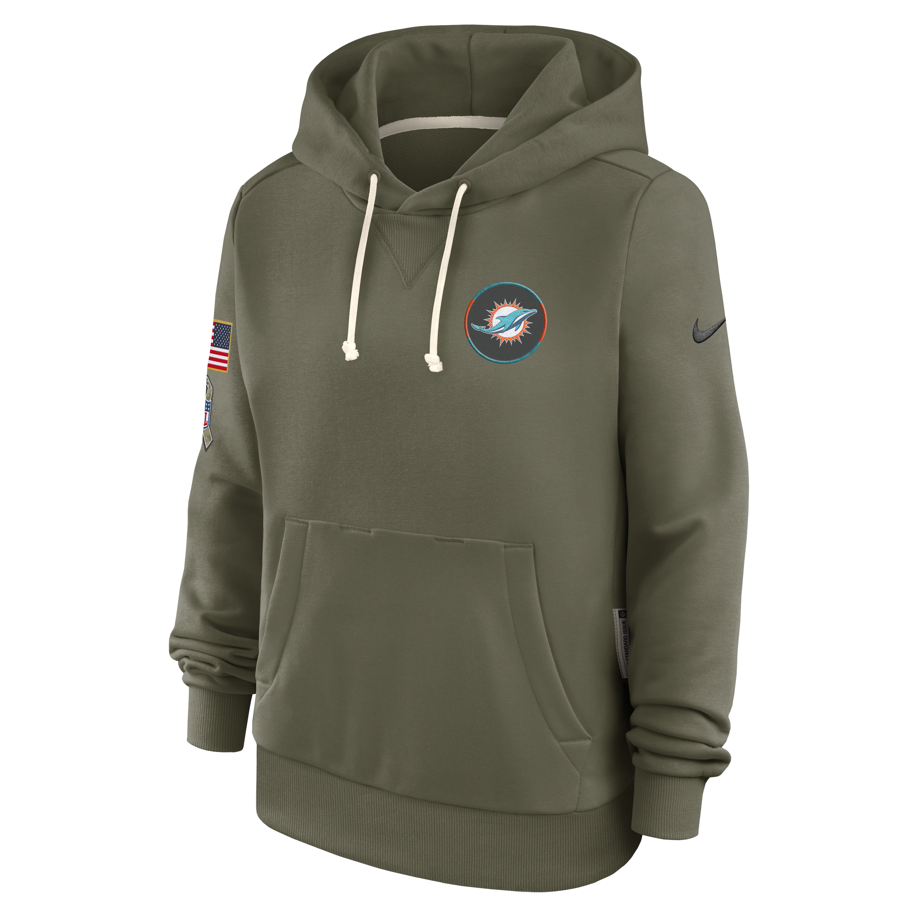 Miami Dolphins Salute to Service Sideline Women's Nike Dri-FIT NFL Pullover Hoodie