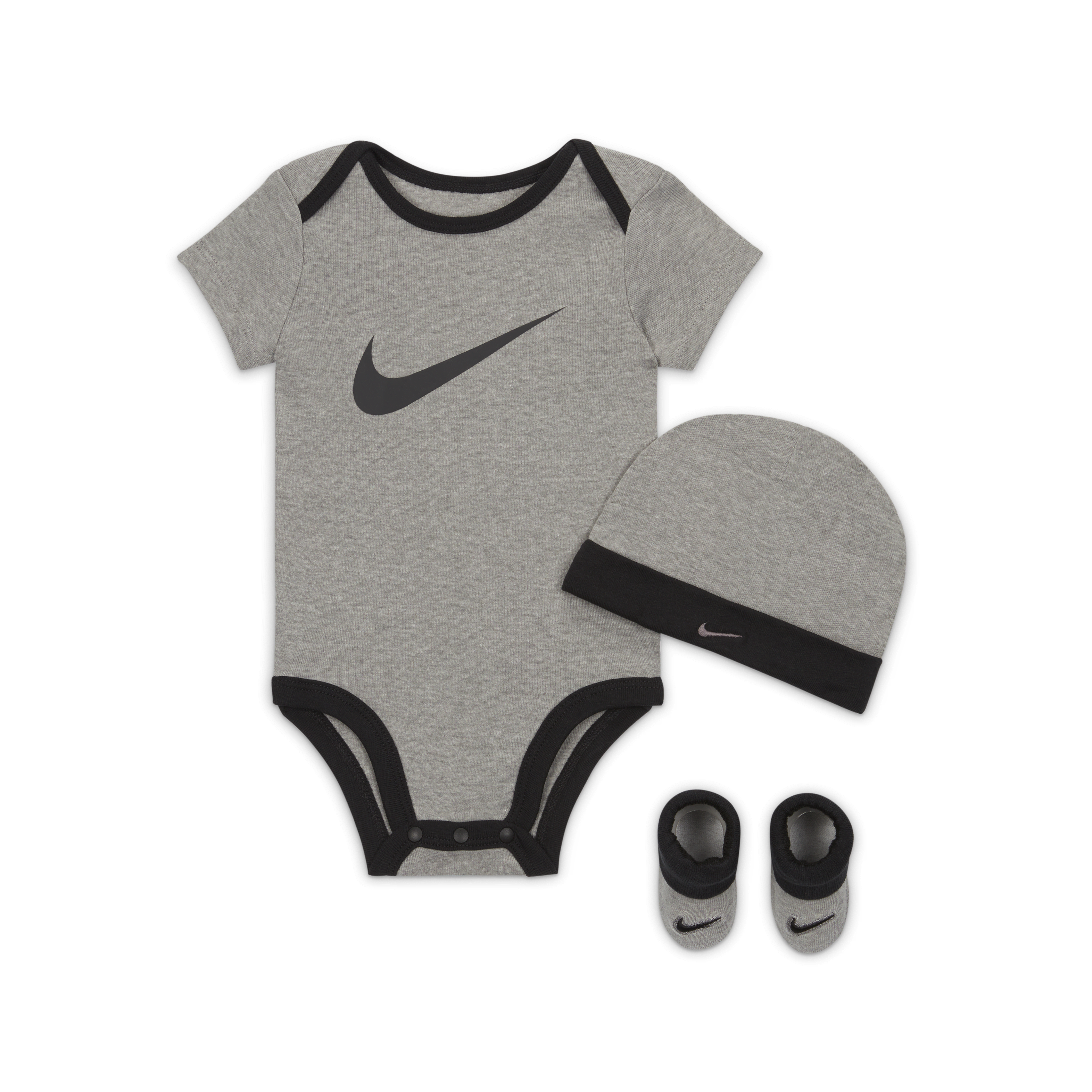 Nike Baby (6-12M) Bodysuit, Hat and Booties Box Set