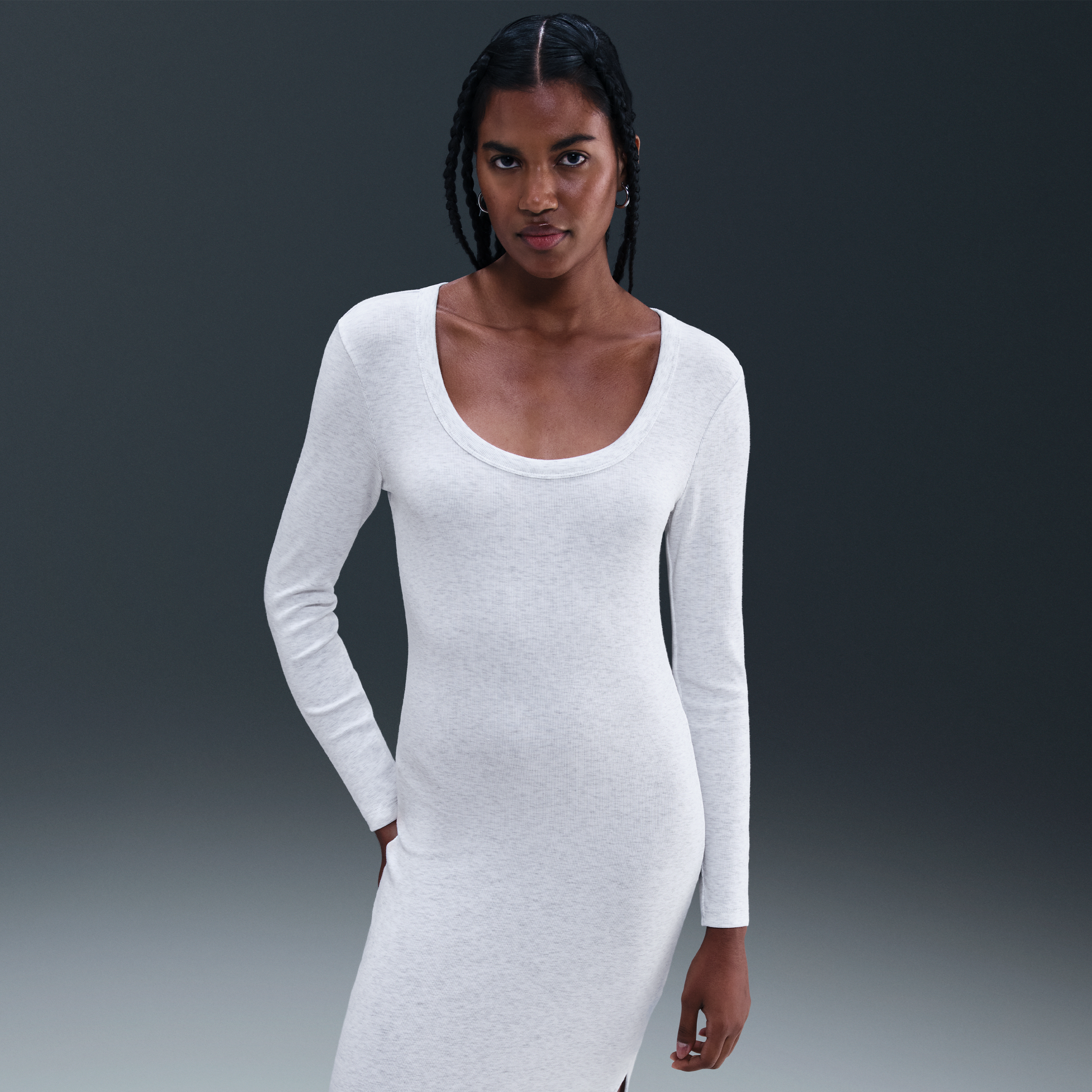 Nike Sportswear Chill Knit Women's Tight Long-Sleeve Midi Mini-Rib Dress