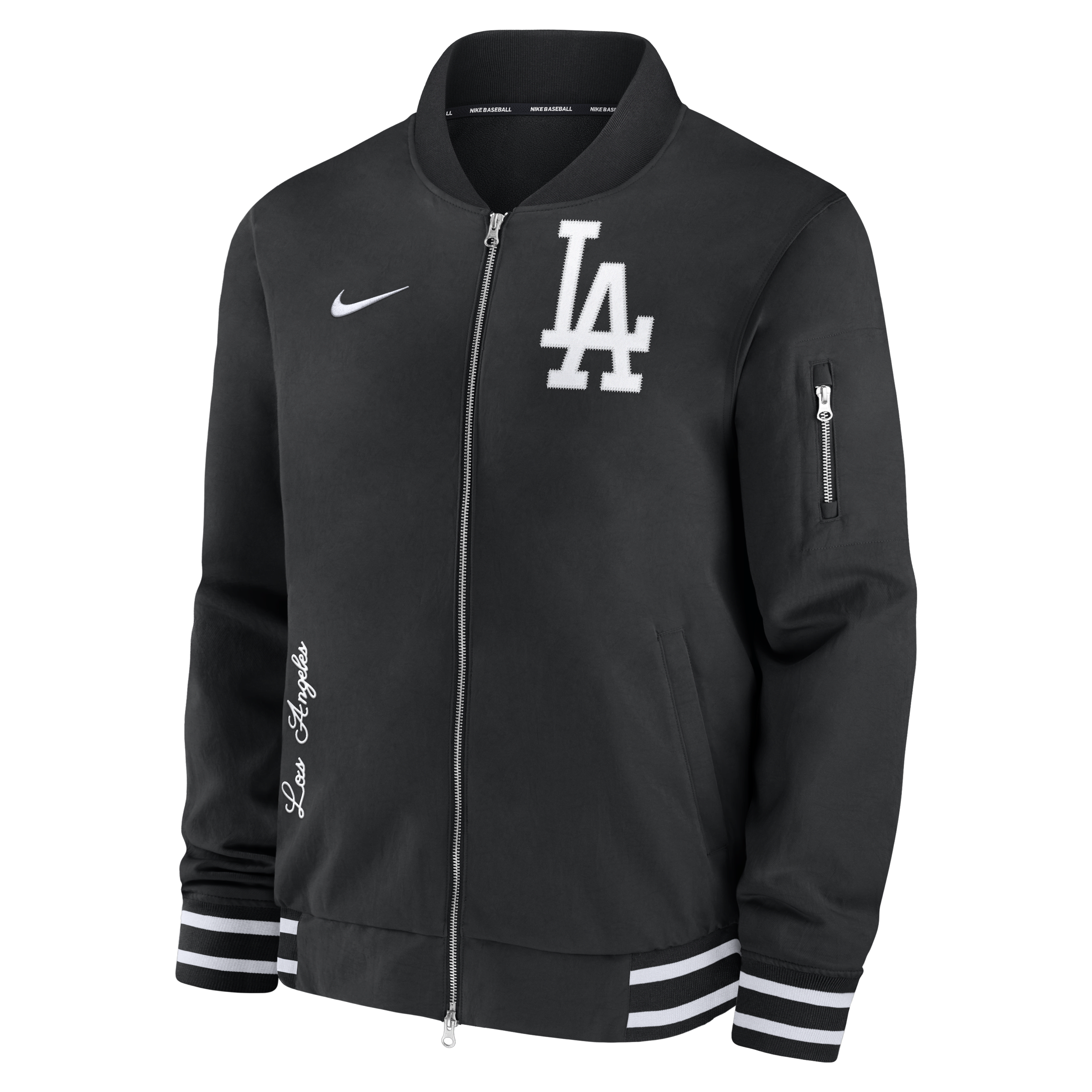 Los Angeles Dodgers Authentic Collection Men's Nike MLB Full-Zip Bomber Jacket