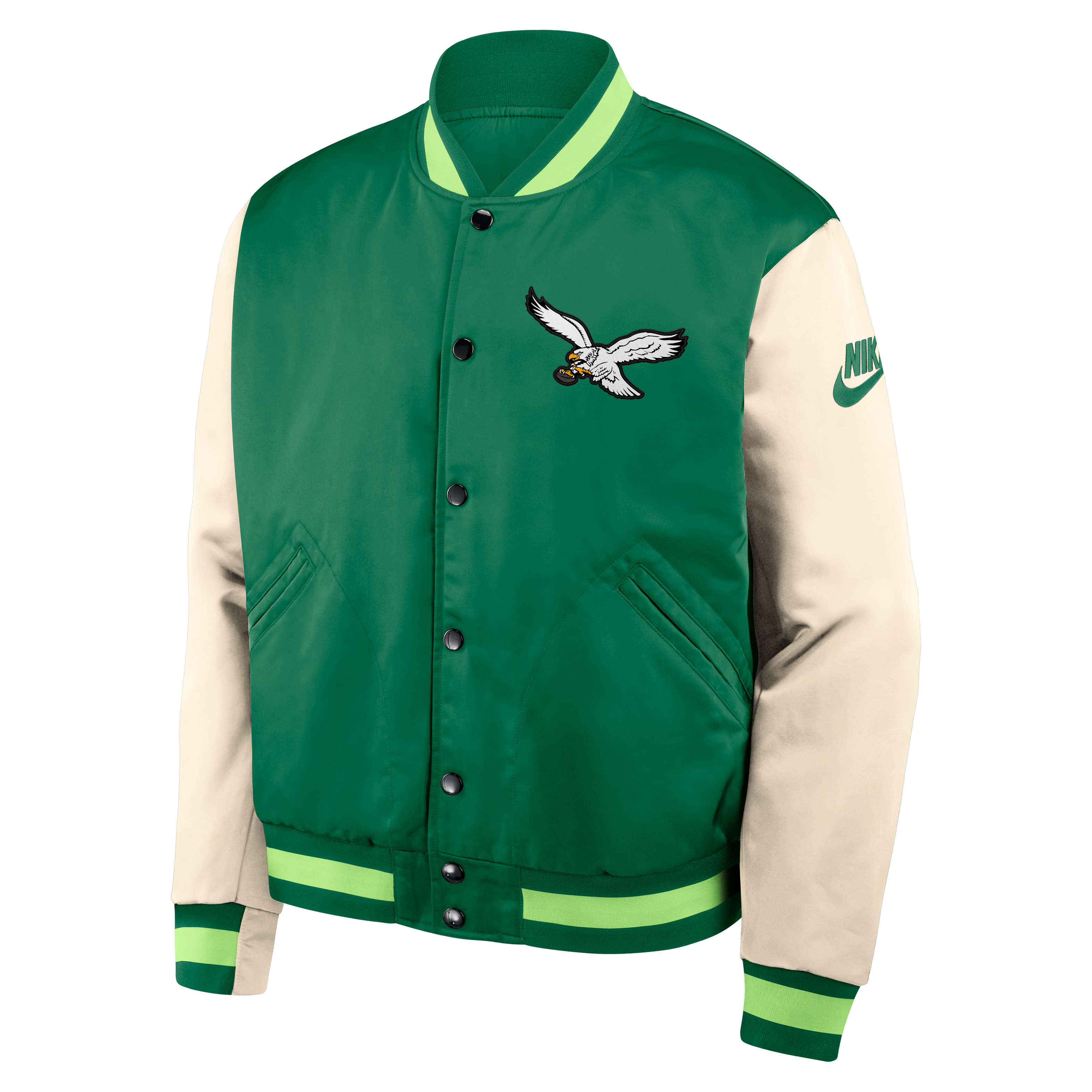 Philadelphia Eagles Rewind Legacy Men's Nike NFL Full-Snap Bomber Jacket