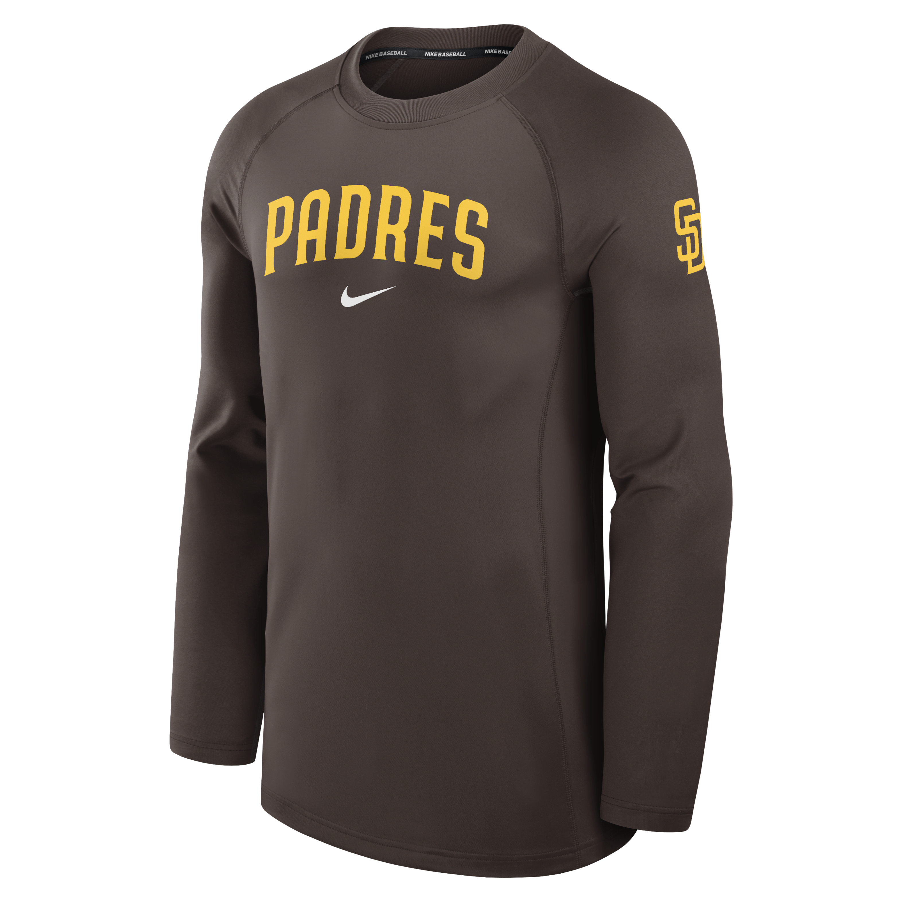 San Diego Padres Authentic Collection Game Time Men's Nike Dri-FIT MLB Long-Sleeve T-Shirt