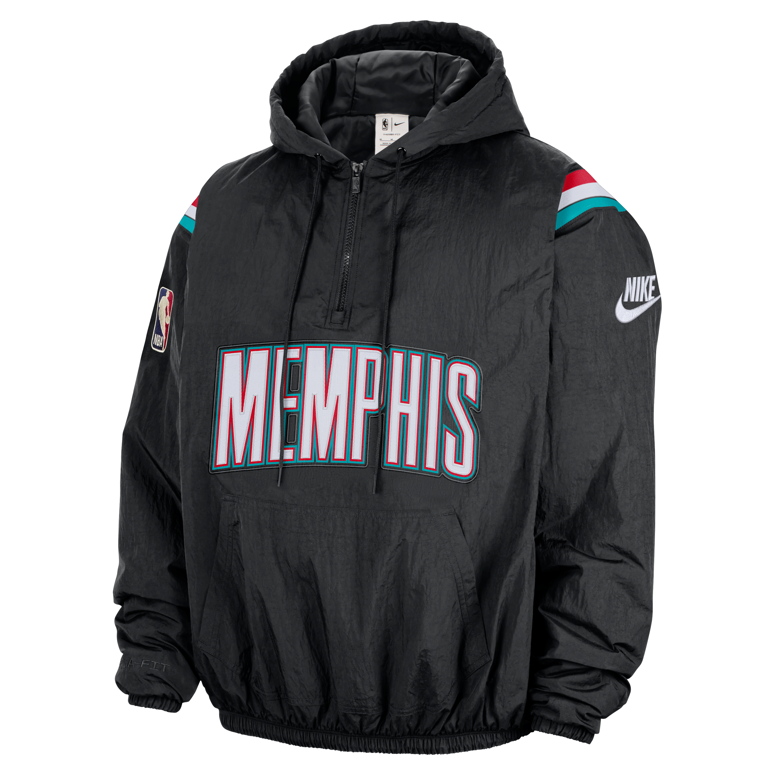 Memphis Grizzlies Hardwood Clasics Men's Nike Therma-FIT NBA 1/2-Zip Hoodie
