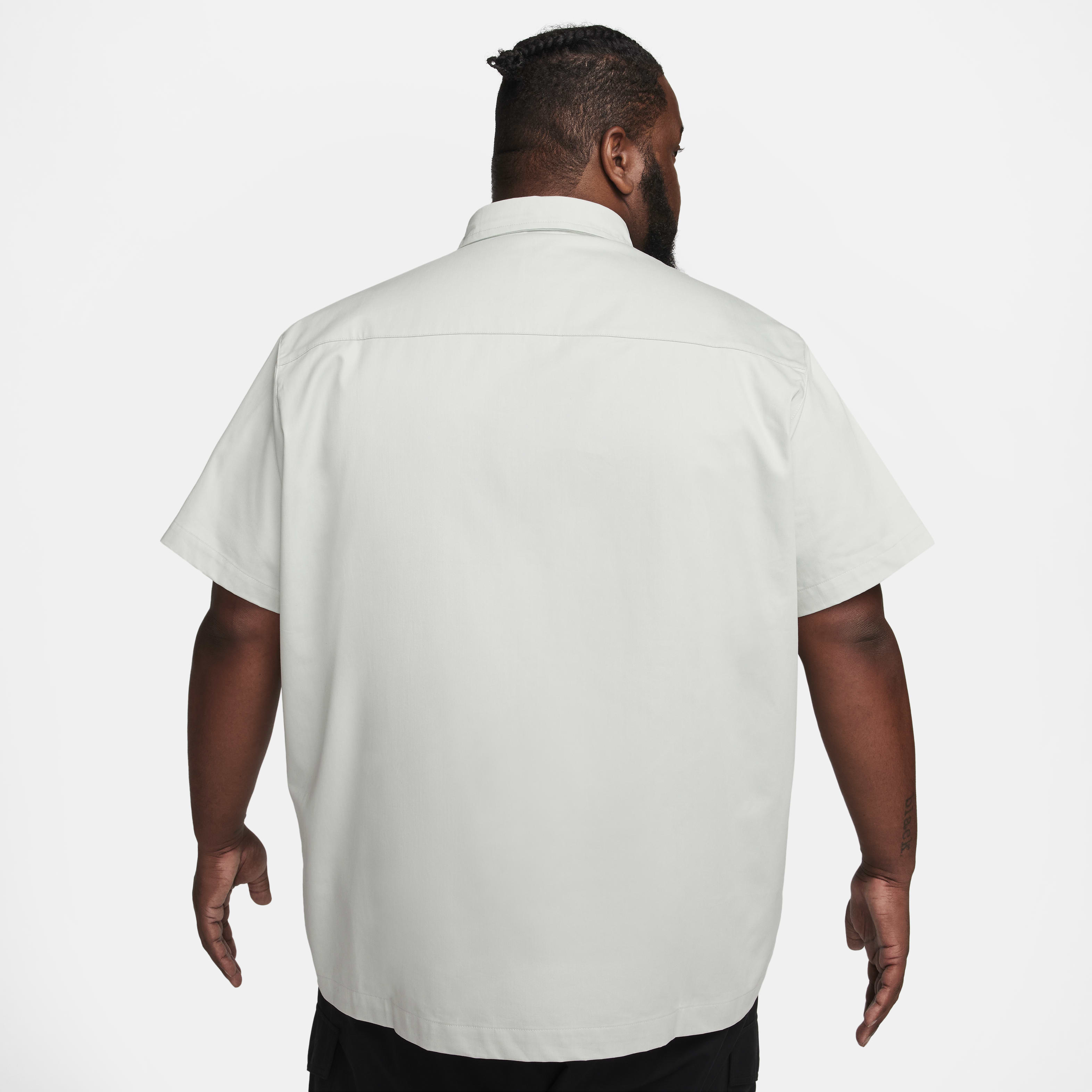 Nike Life Men's Woven Military Short-Sleeve Button-Down Shirt