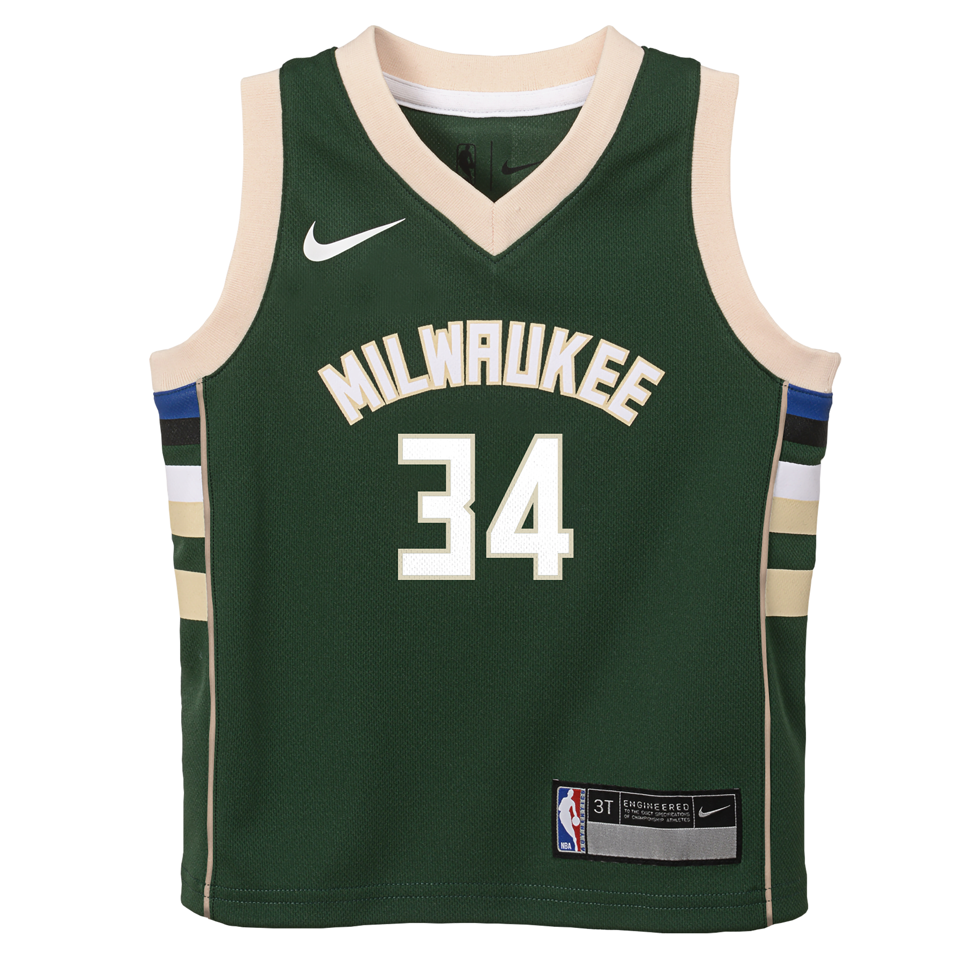 Giannis Antetokounmpo Milwaukee Bucks Icon Edition Toddler (2T) Nike NBA Swingman Jersey