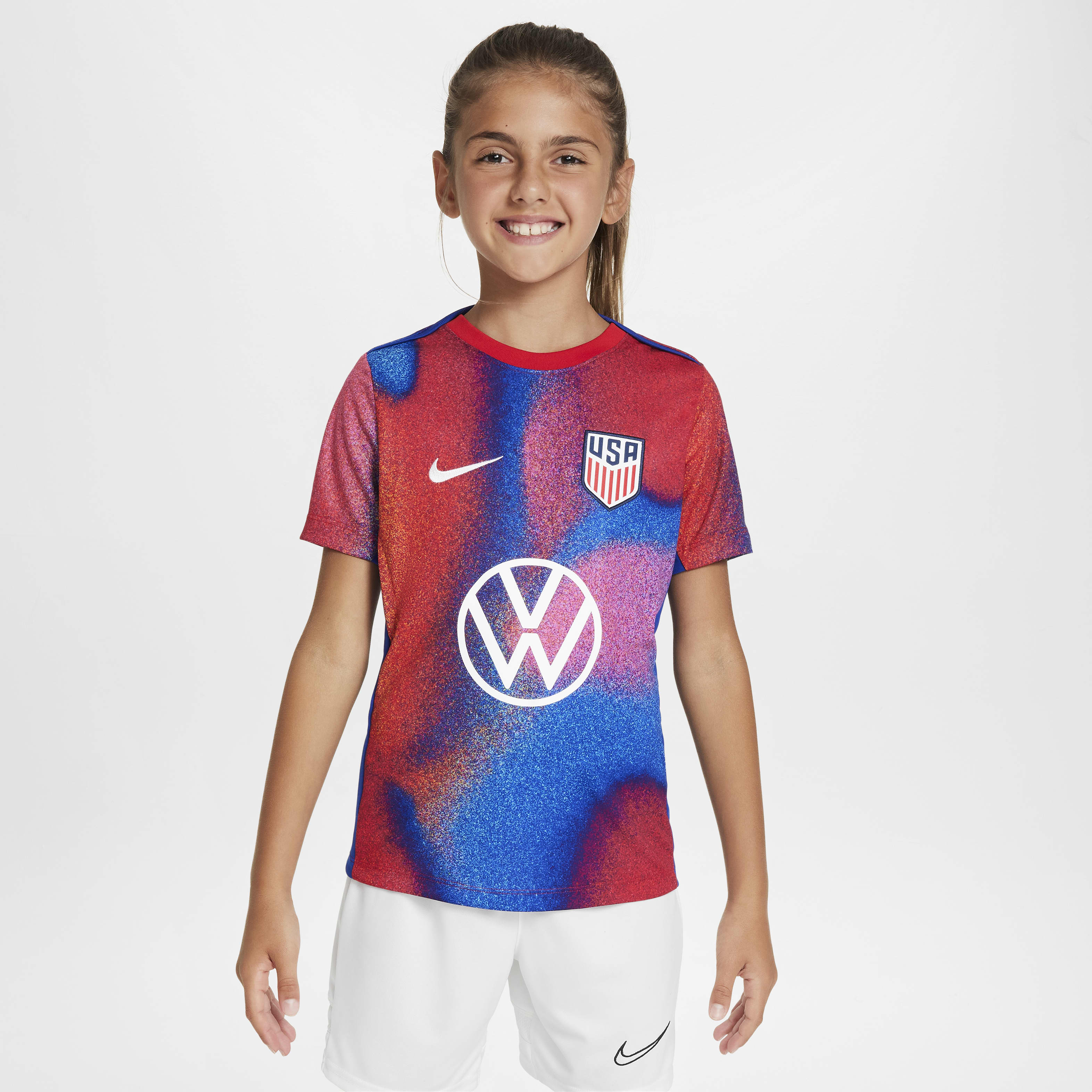 USMNT Academy Pro Big Kids' Nike Dri-FIT Soccer Pre-Match Short-Sleeve Top