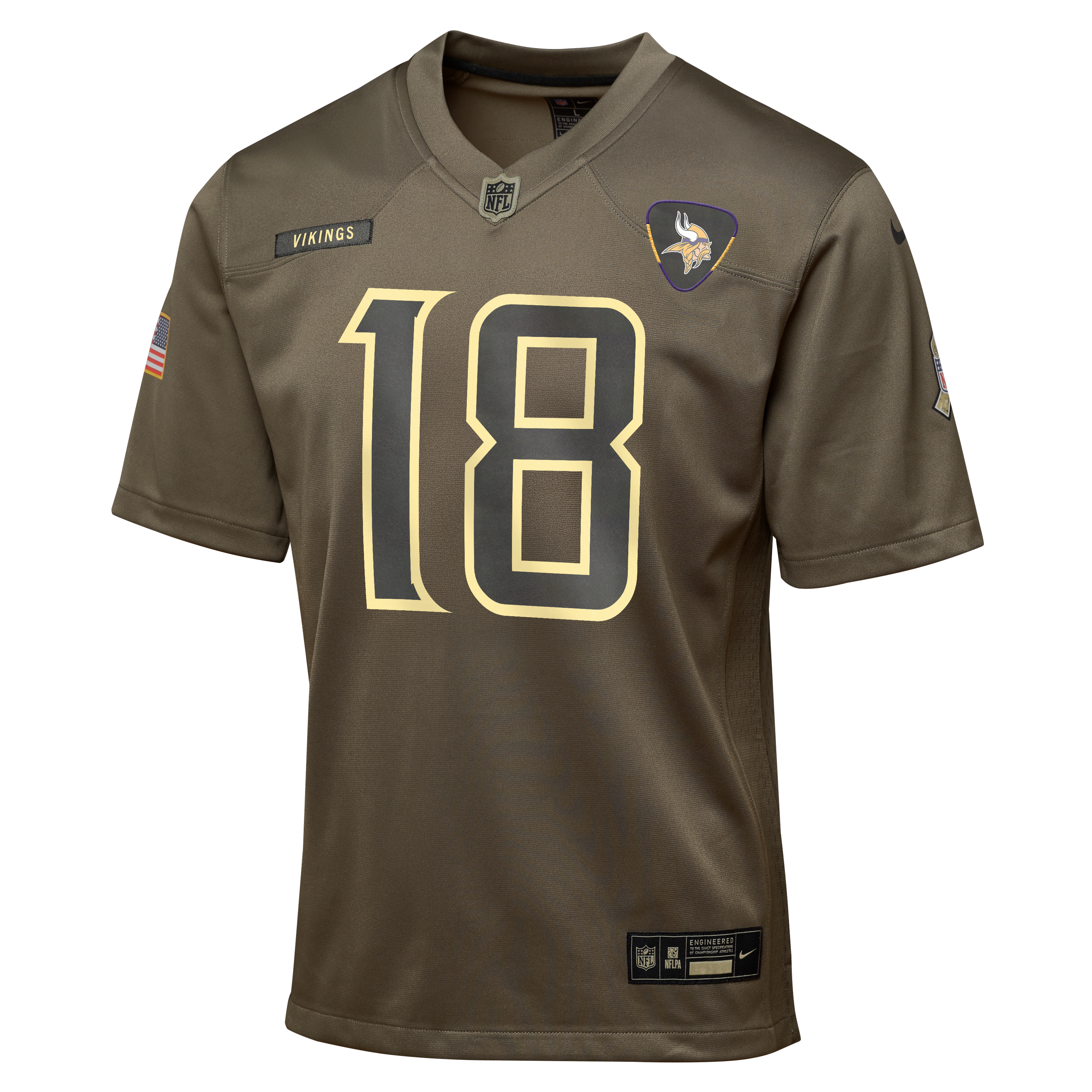 Justin Jefferson Minnesota Vikings Salute to Service Big Kids’ Nike NFL Game Jersey