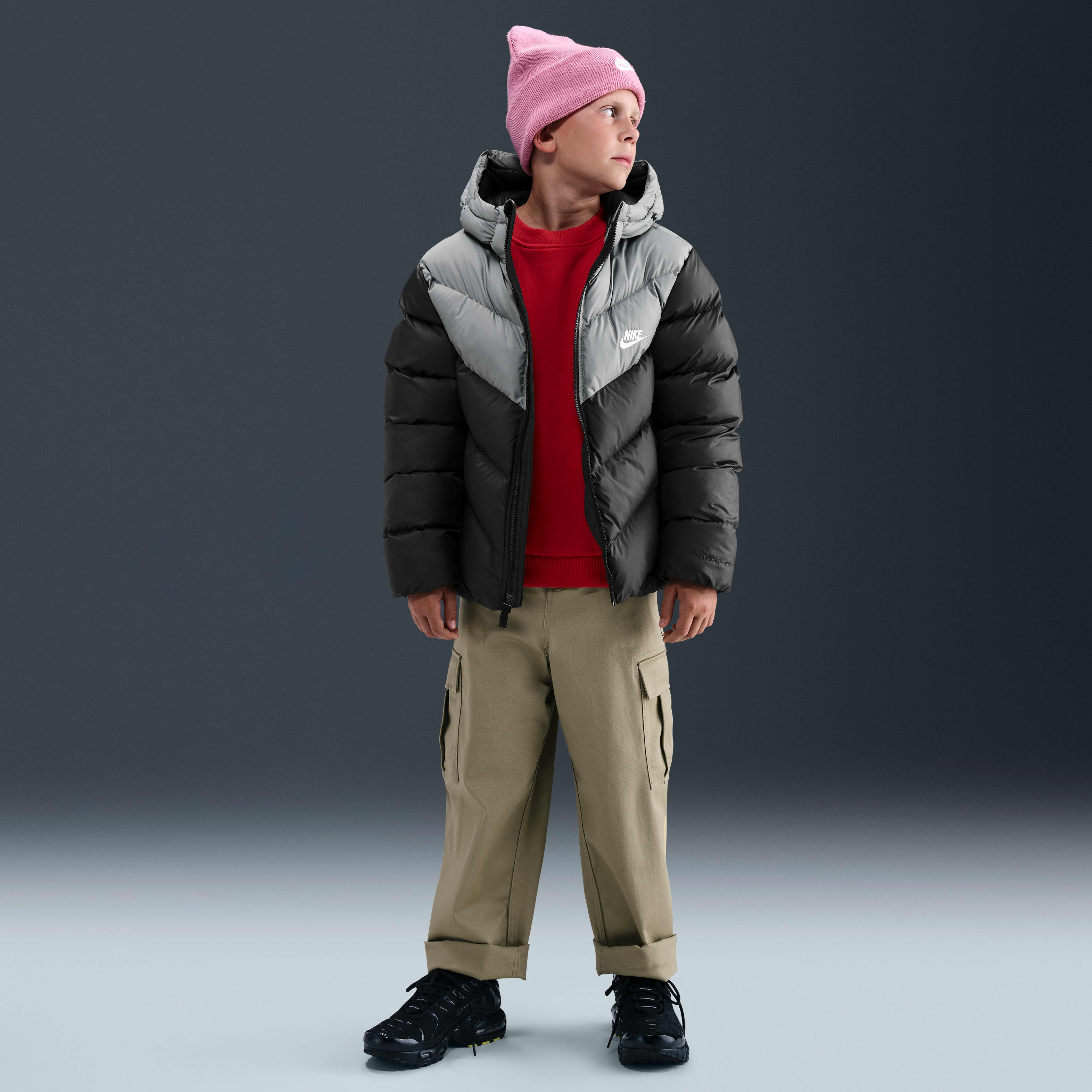 Nike Sportswear All Day Play Big Kids' Therma-FIT Loose-Fit Puffer Jacket