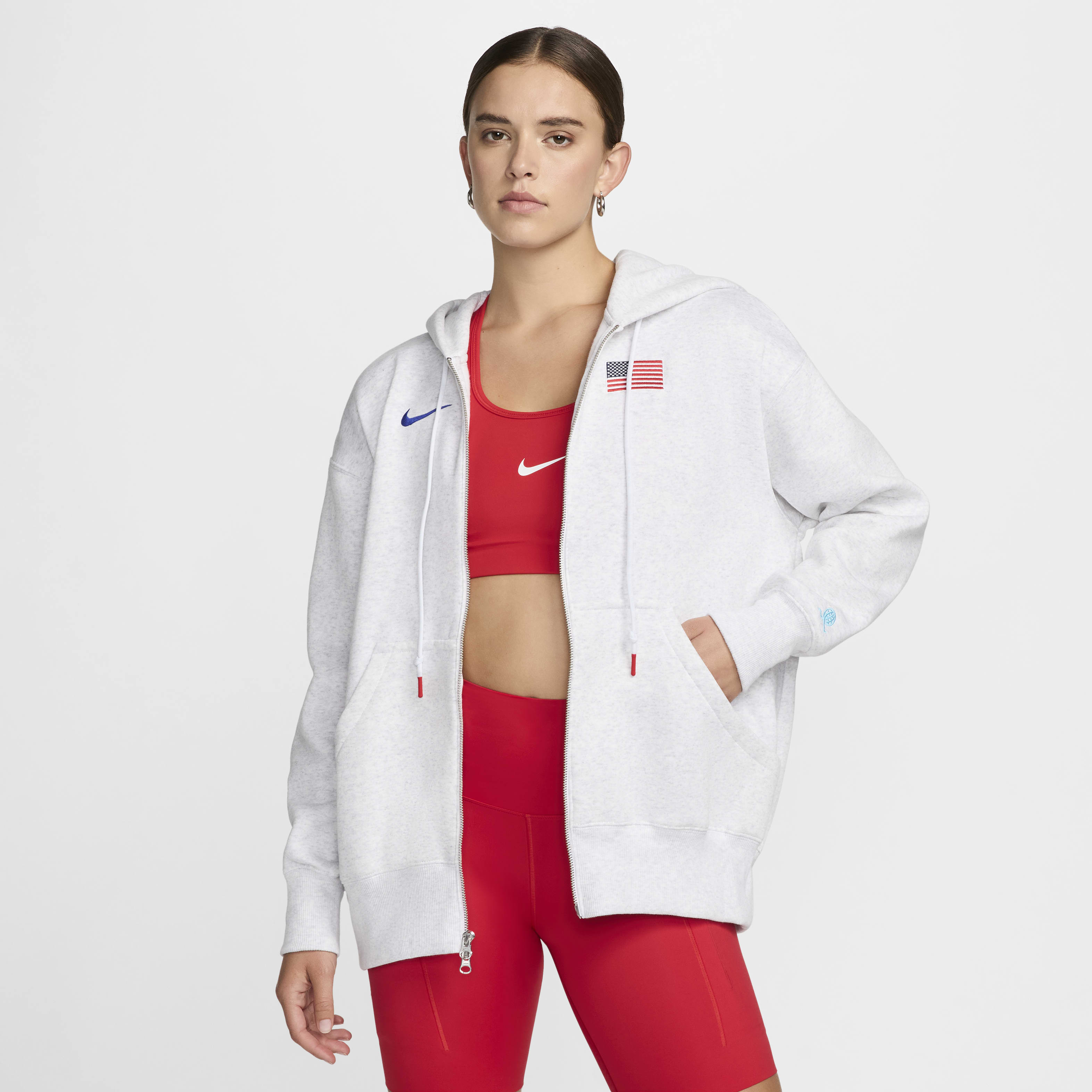 USA Phoenix Fleece Women's Nike Full-Zip Oversized Hoodie