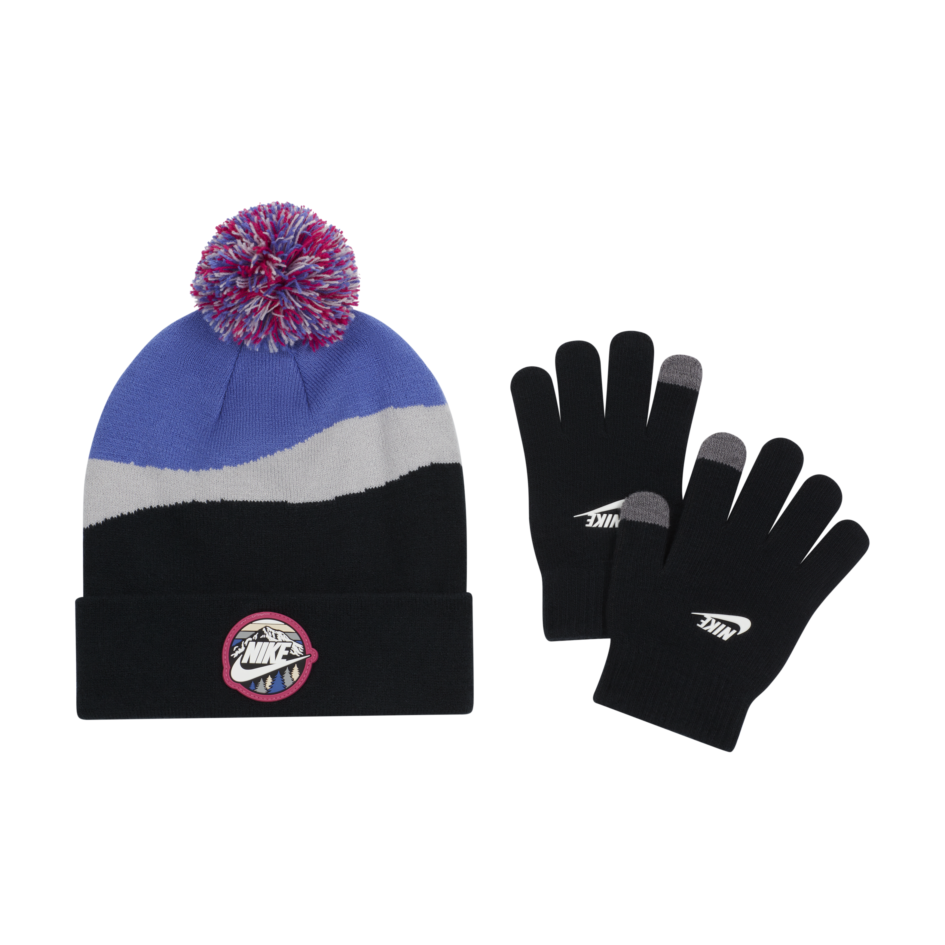 Nike Snow Day Beanie and Gloves Set Big Kids 2-Piece Hat Set