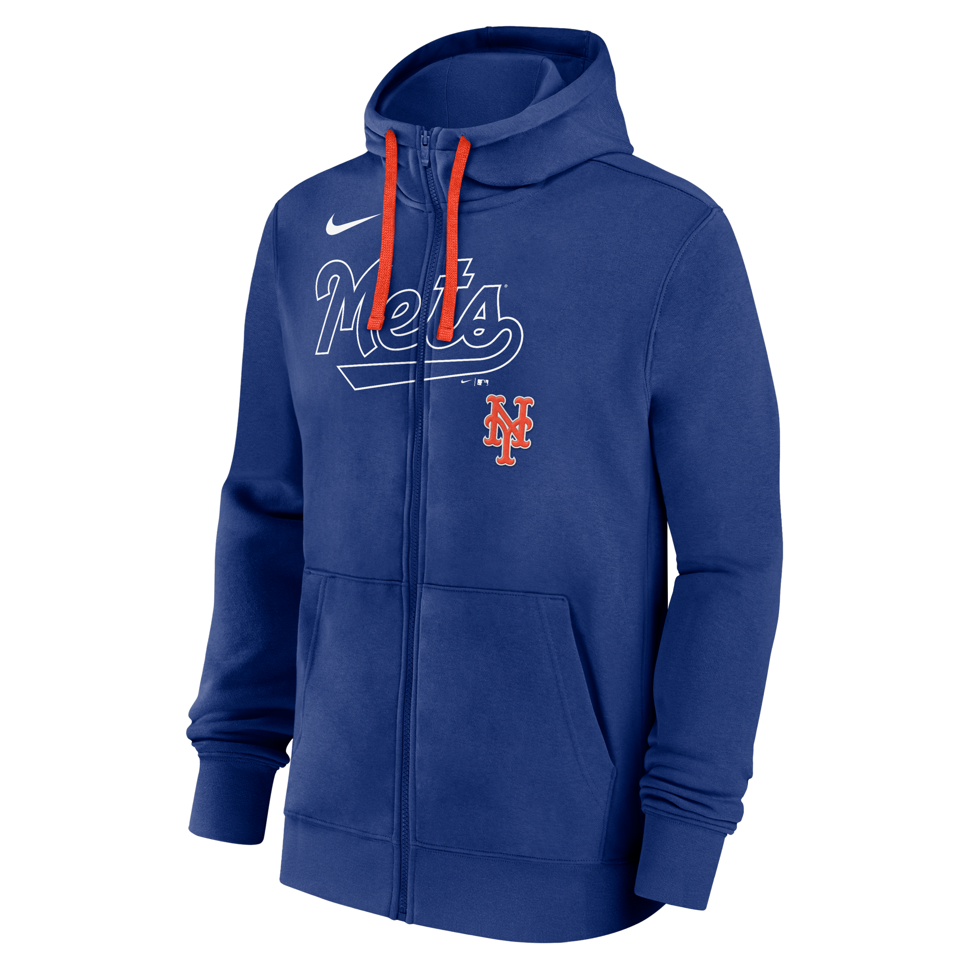 New York Mets Knockout Script Men's Nike MLB Full-Zip Hoodie