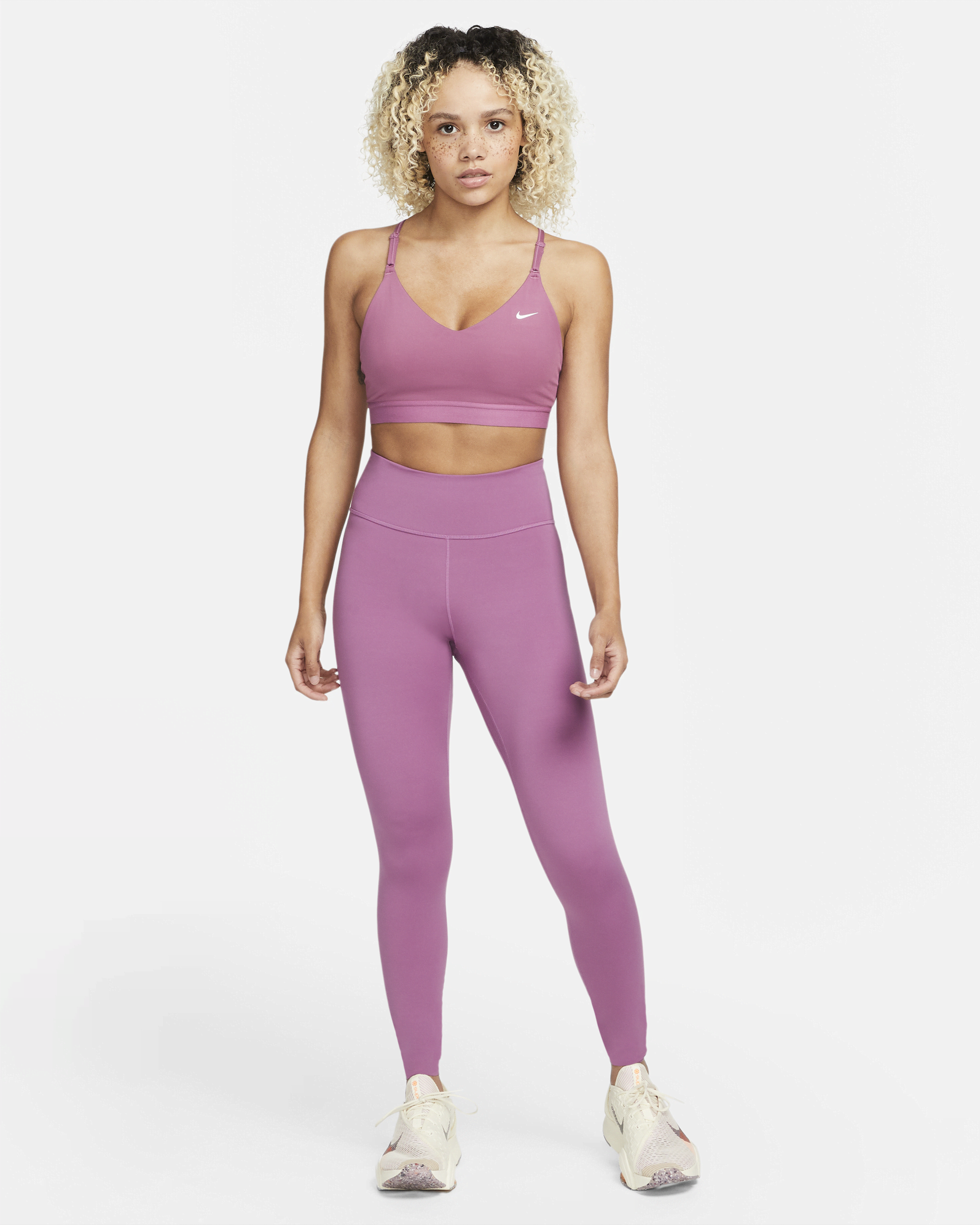 Nike One Luxe Mid Rise Tight Purple