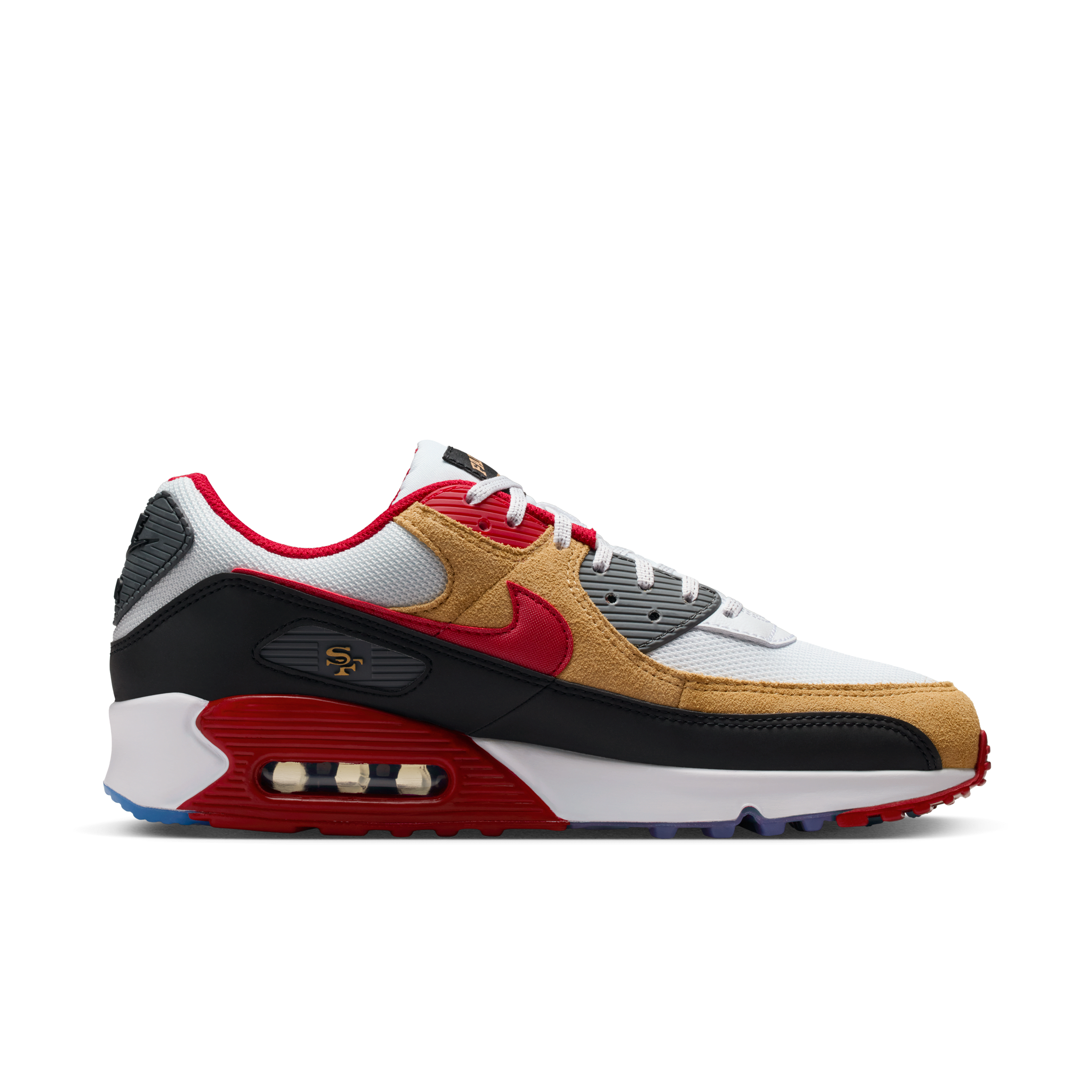 San Francisco 49ers Air Max 90 Men's Nike Shoes