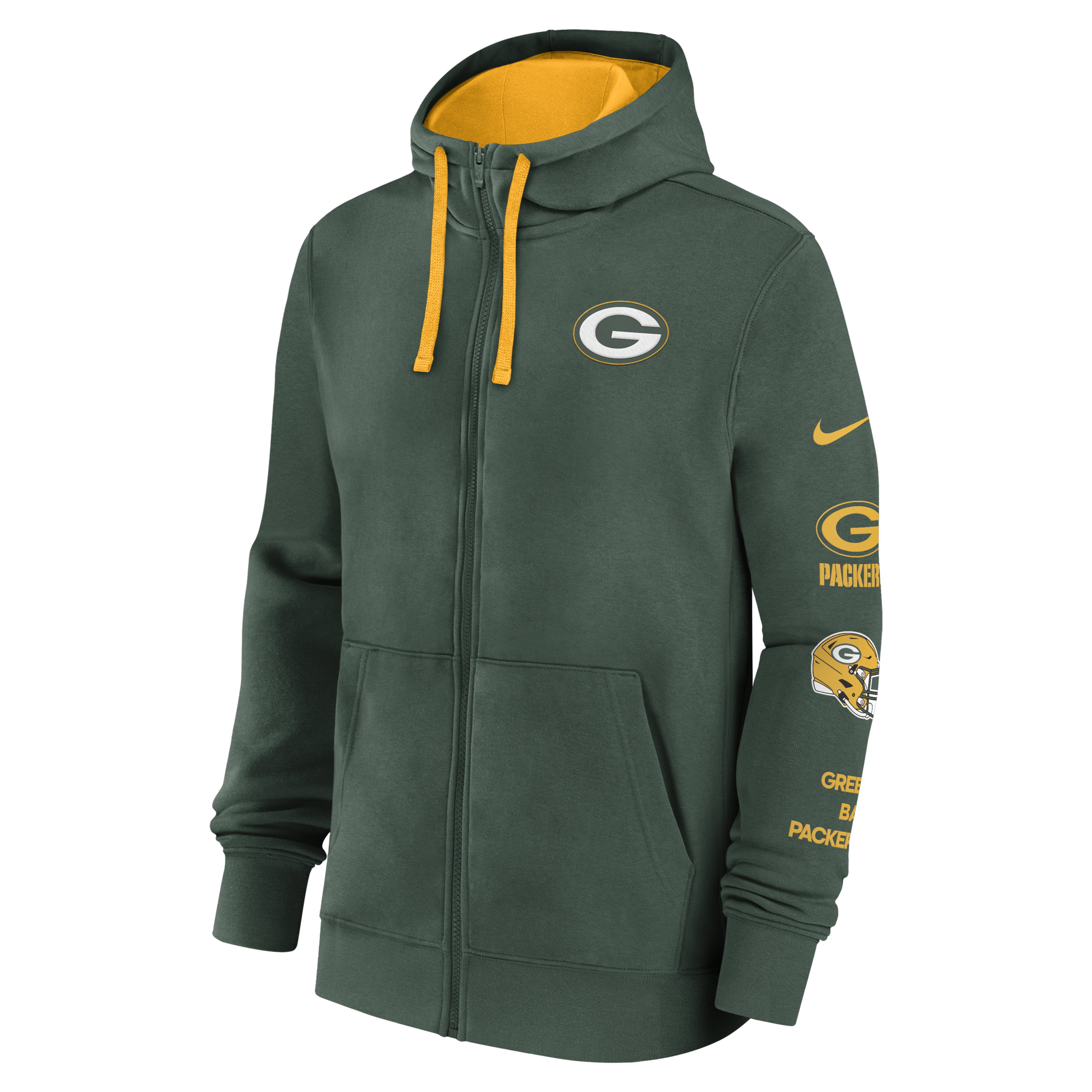 Green Bay Packers Club Men's Nike NFL Full-Zip Hoodie