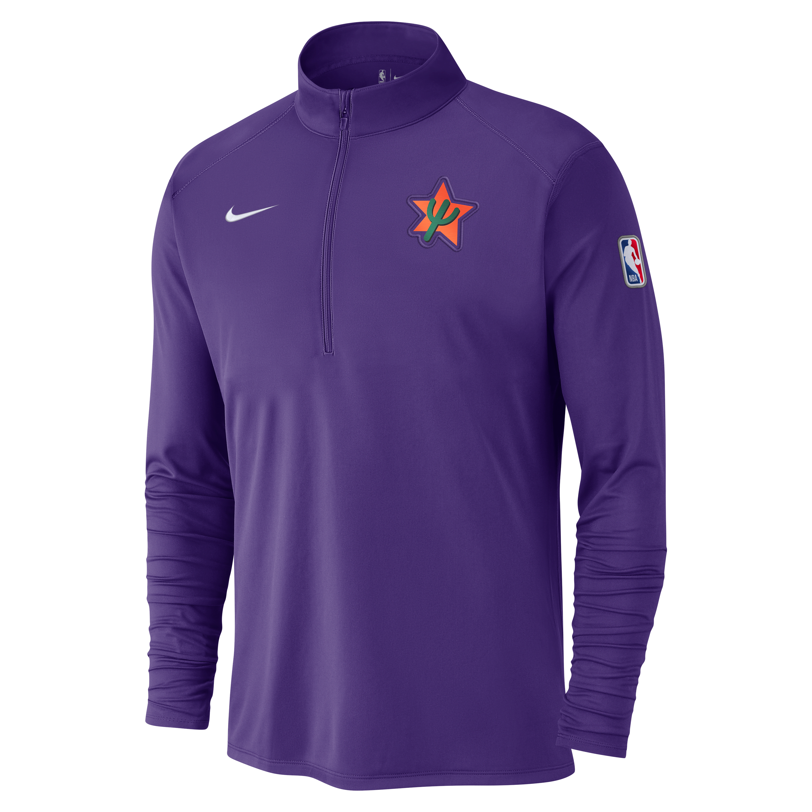 Phoenix Suns City Edition Men's Nike Dri-FIT NBA 1/2-Zip Long-Sleeve Top